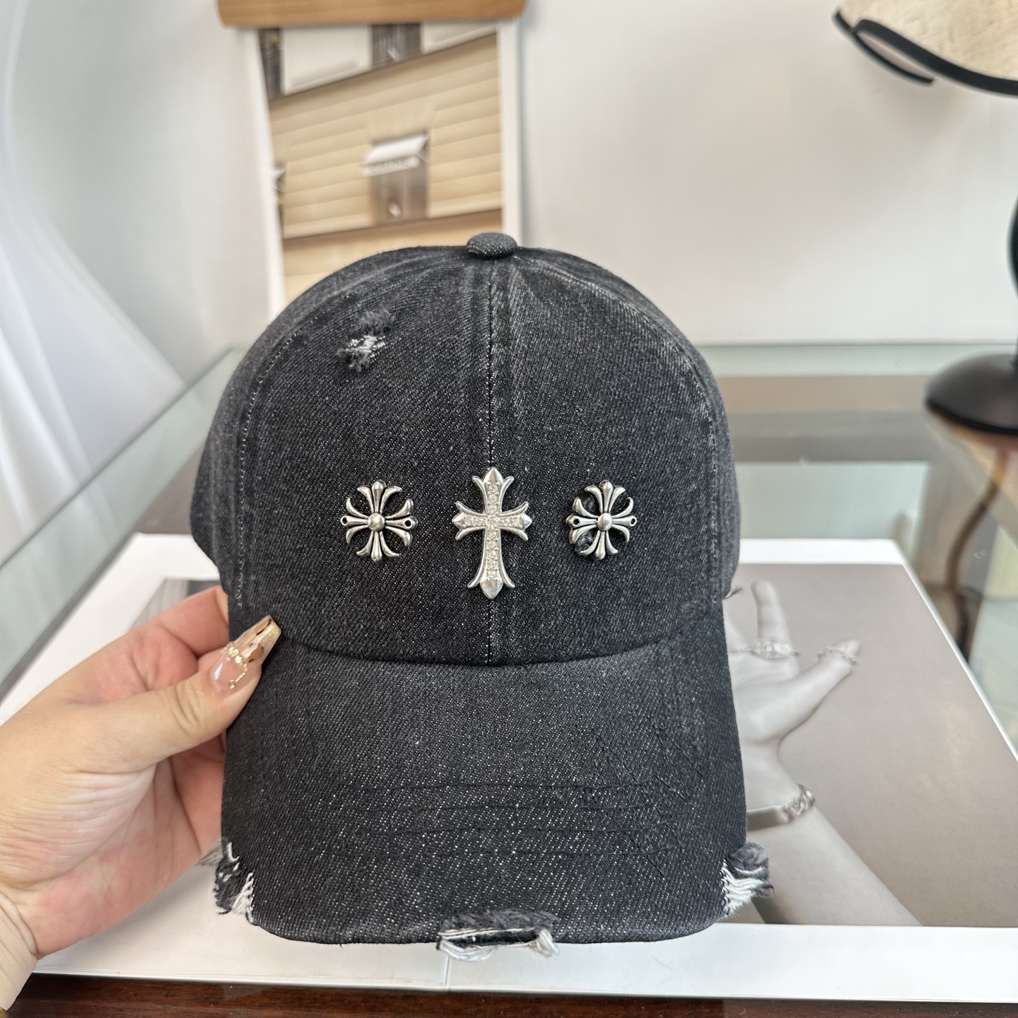 Chrome hearts 克罗心 新款十字架 高品质棒球帽，高端定制版！网红时尚博主同款！墙裂推荐！质