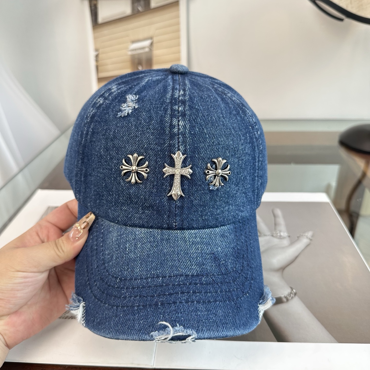 Chrome hearts 克罗心 新款十字架 高品质棒球帽，高端定制版！网红时尚博主同款！墙裂推荐！质