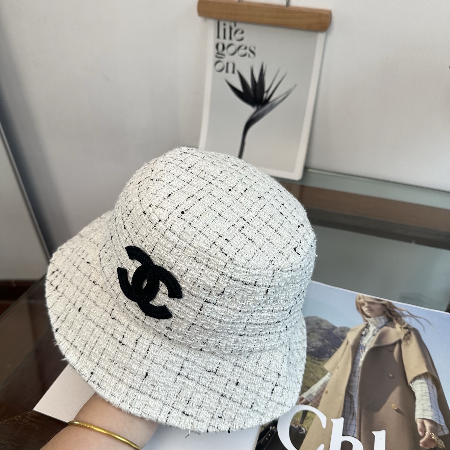 Chanel CHANEL香奈儿 渔夫帽 款 轻盈透气。完美版型，对格精准无误， 品质，独家 摄，男女适用