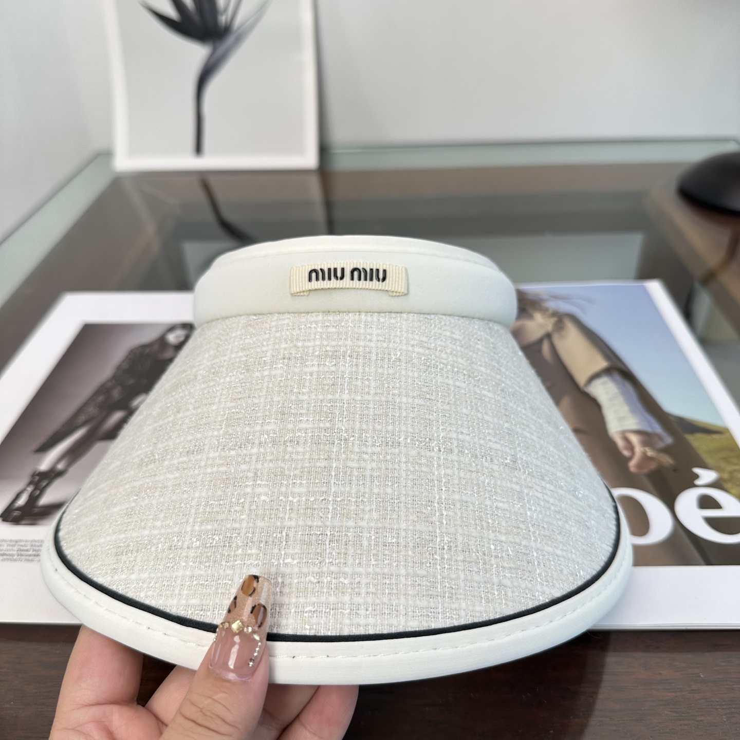 Miu Miu miumiu 缪缪 轻奢名媛风空顶帽 小仙女发箍空顶哦 透气不闷头…夏季