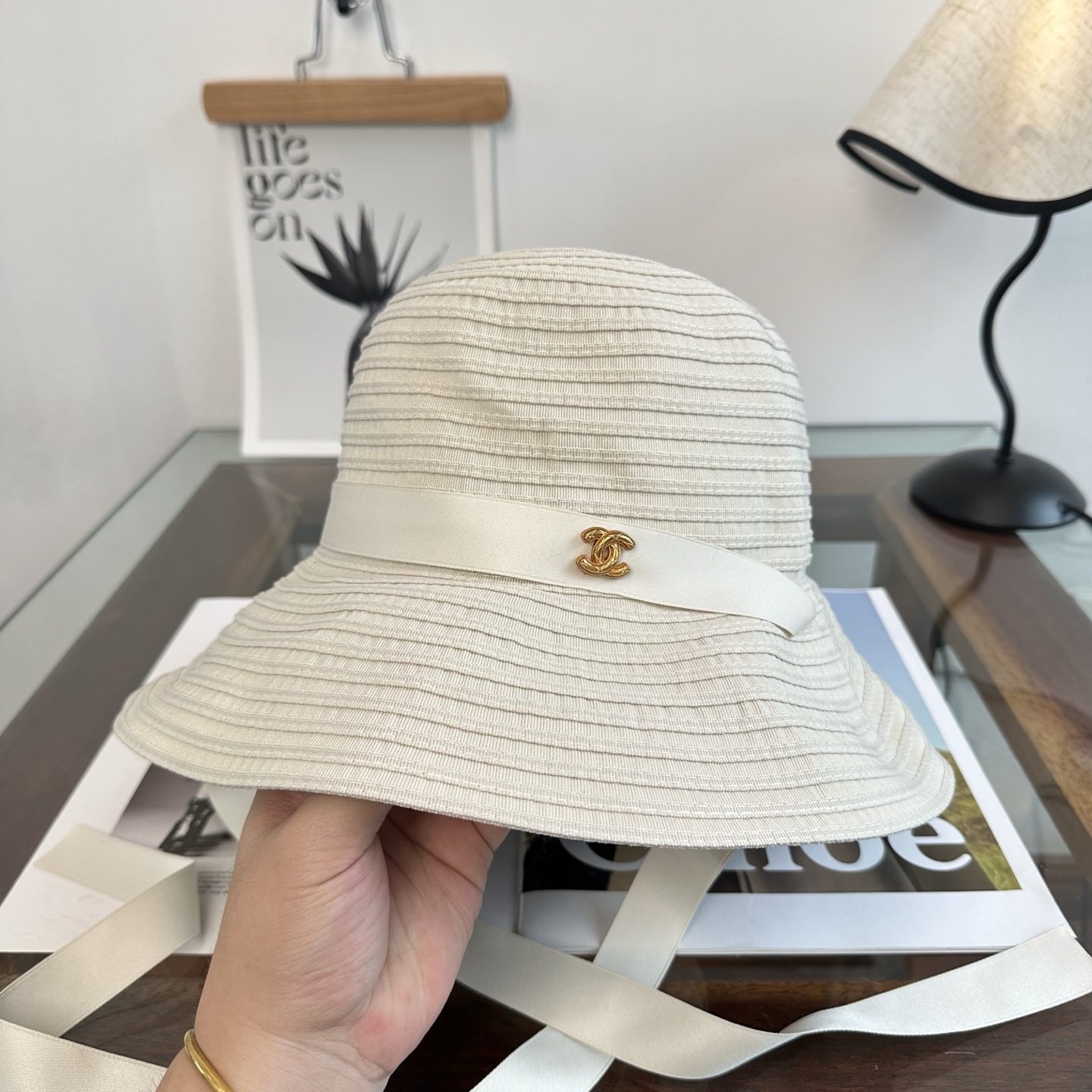 Chanel CHANEL香奈儿 渔夫帽女2026素颜 百搭水桶帽子防晒遮脸 盆帽