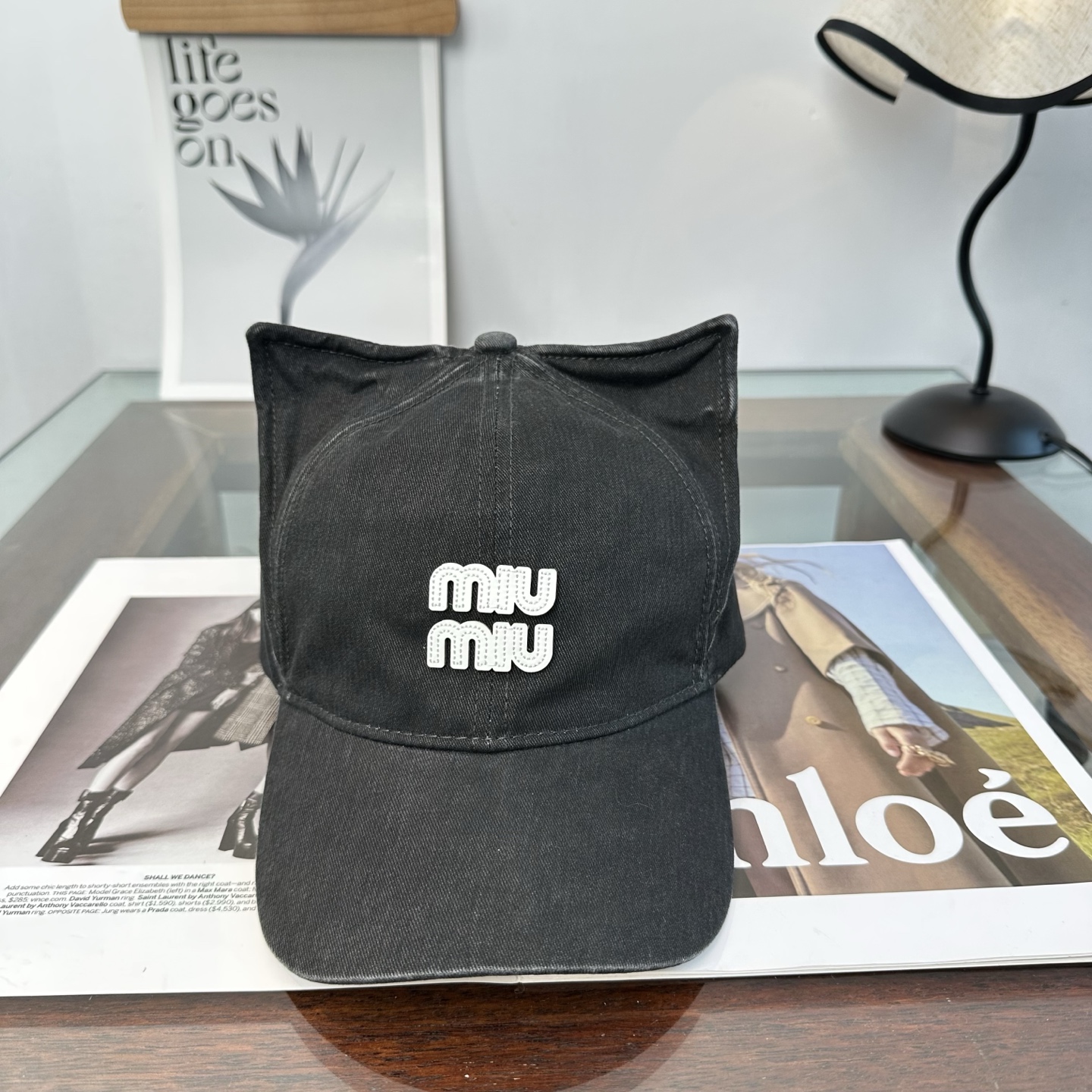 Miu Miu 谬谬miumiu 新款猫耳朵棒球帽，潮流 做工细致质量超赞