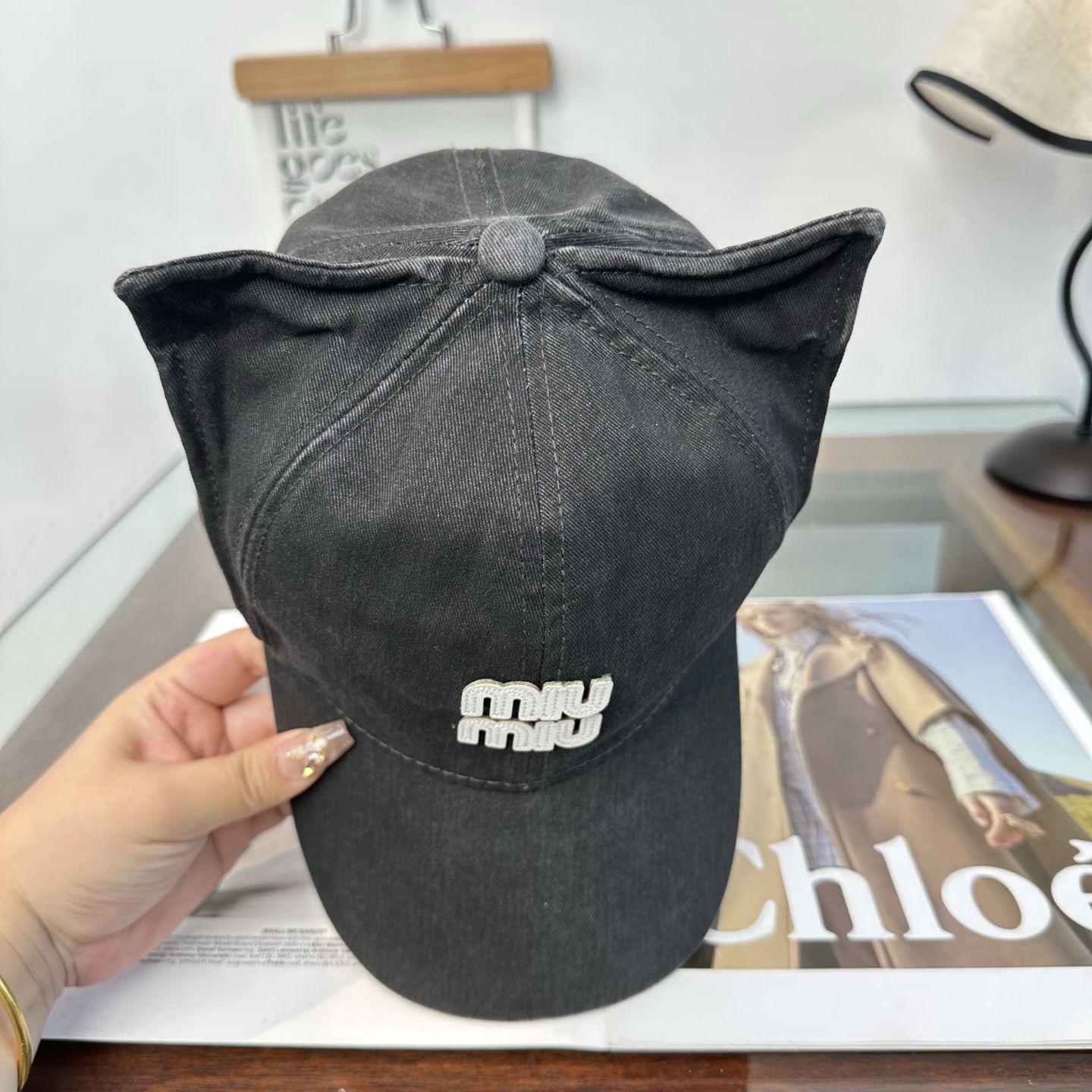 Miu Miu 谬谬miumiu 新款猫耳朵棒球帽，潮流 做工细致质量超赞