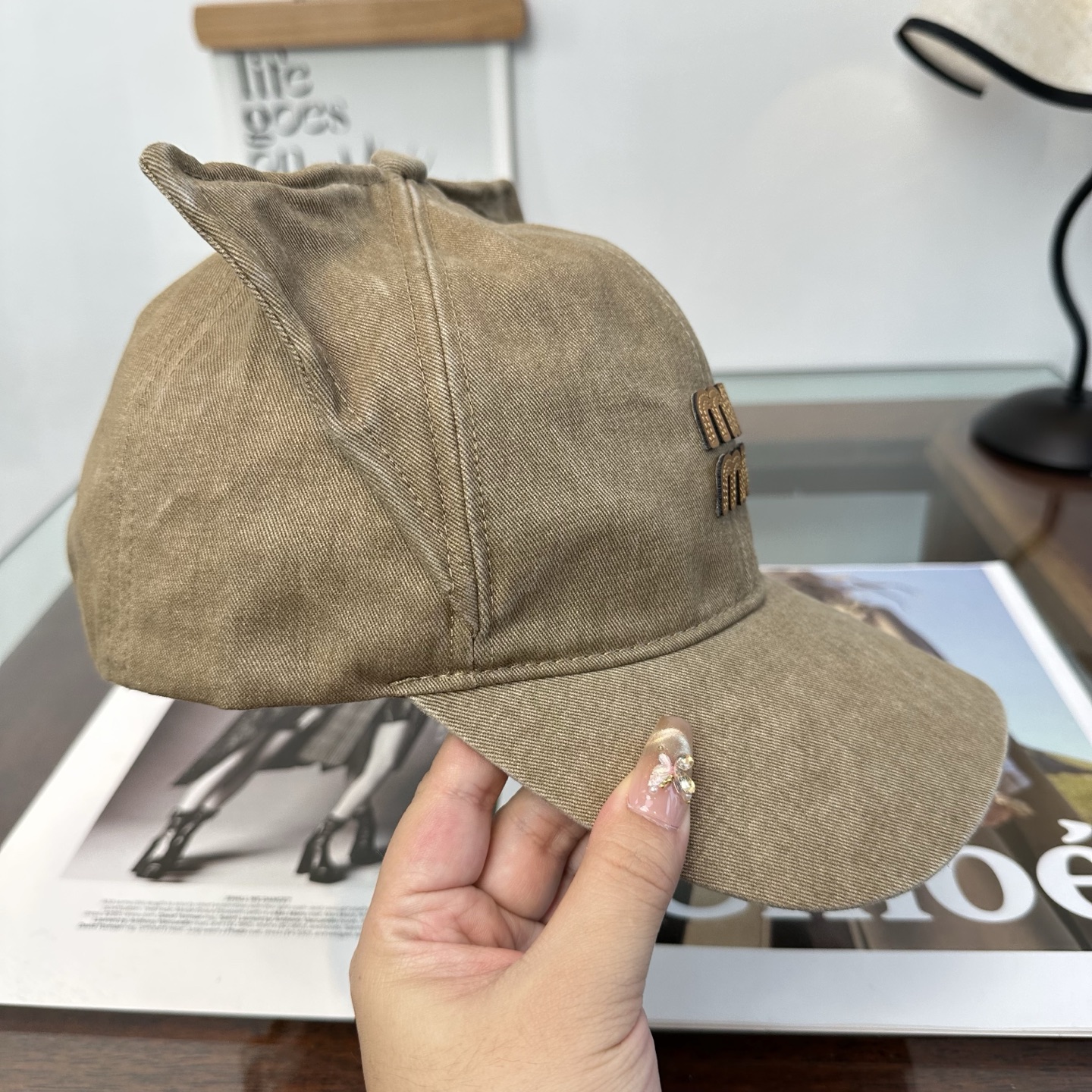 Miu Miu 谬谬miumiu 新款猫耳朵棒球帽，潮流 做工细致质量超赞