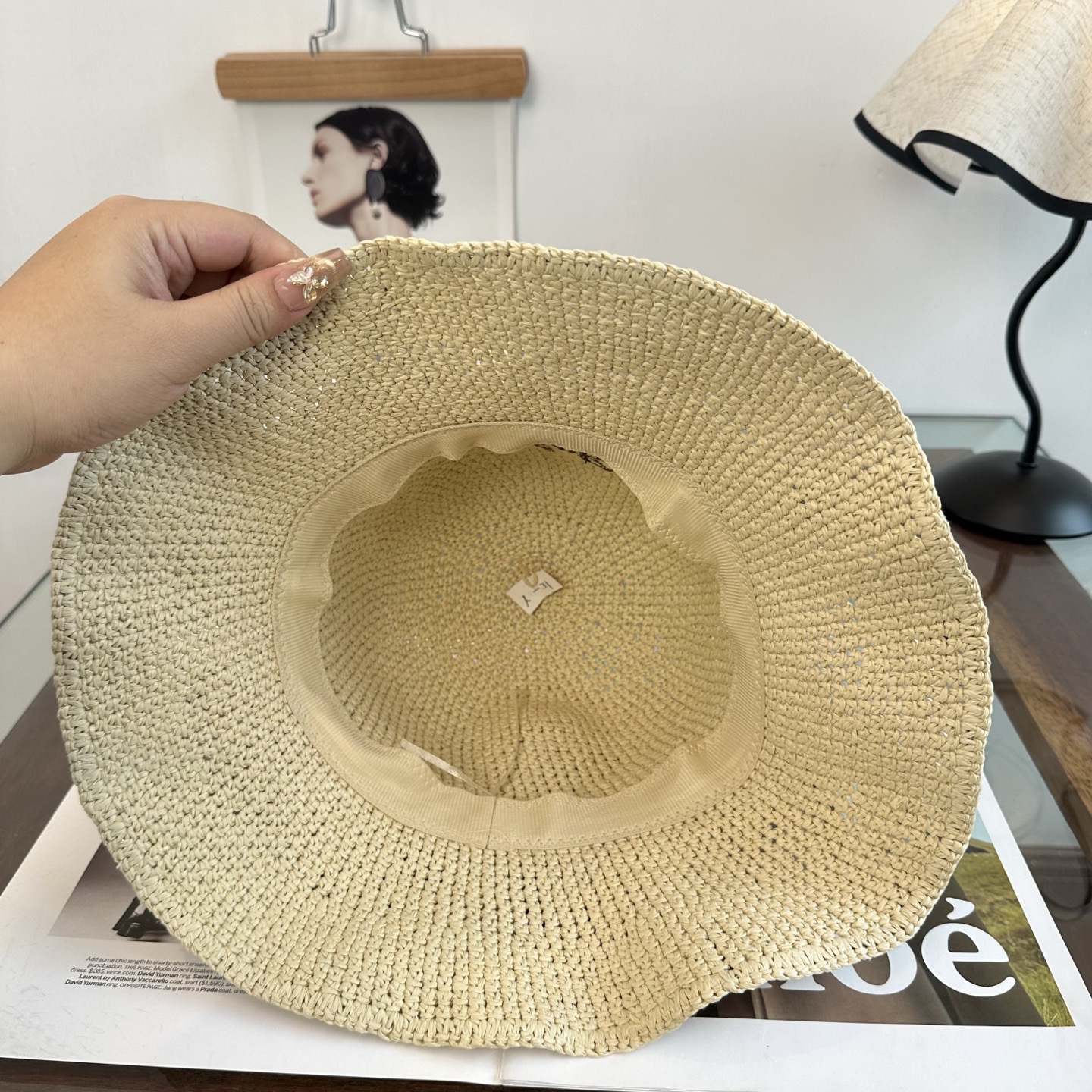 DIOR 迪奥 新款拉菲草帽，纯手工钩织，产量极少，重工打造，专柜同款，头围57cm