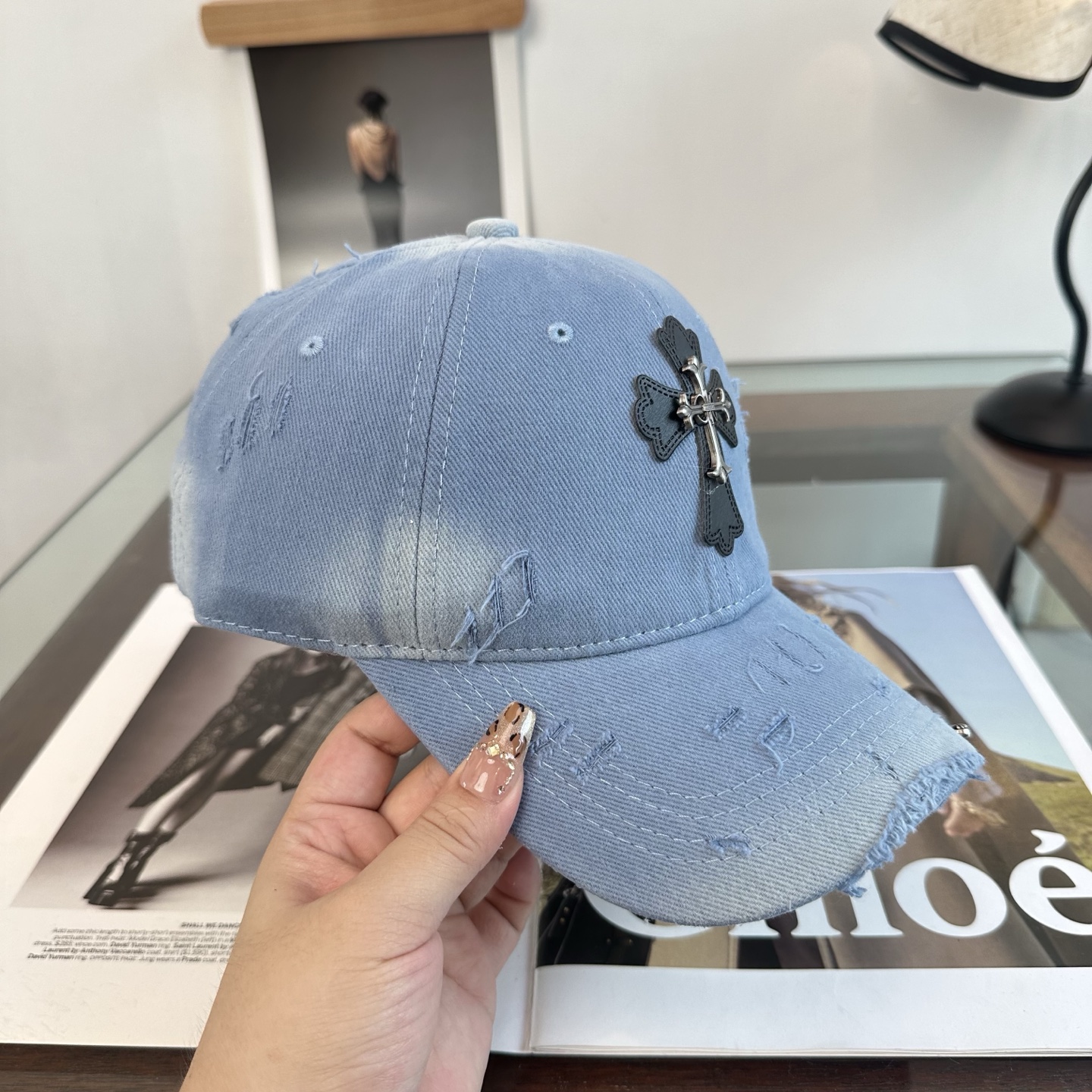 Chrome hearts 克罗心 新款十字架 高品质棒球帽，高端定制版！网红时尚博主同款！墙裂推荐！质量巨好！谁戴谁好
