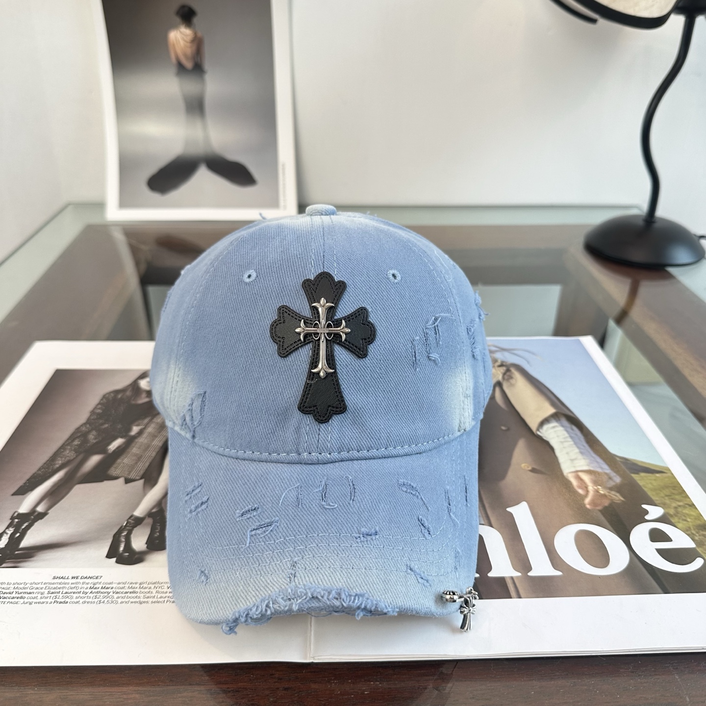 Chrome hearts 克罗心 新款十字架 高品质棒球帽，高端定制版！网红时尚博主同款！墙裂推荐！质量巨好！谁戴谁好