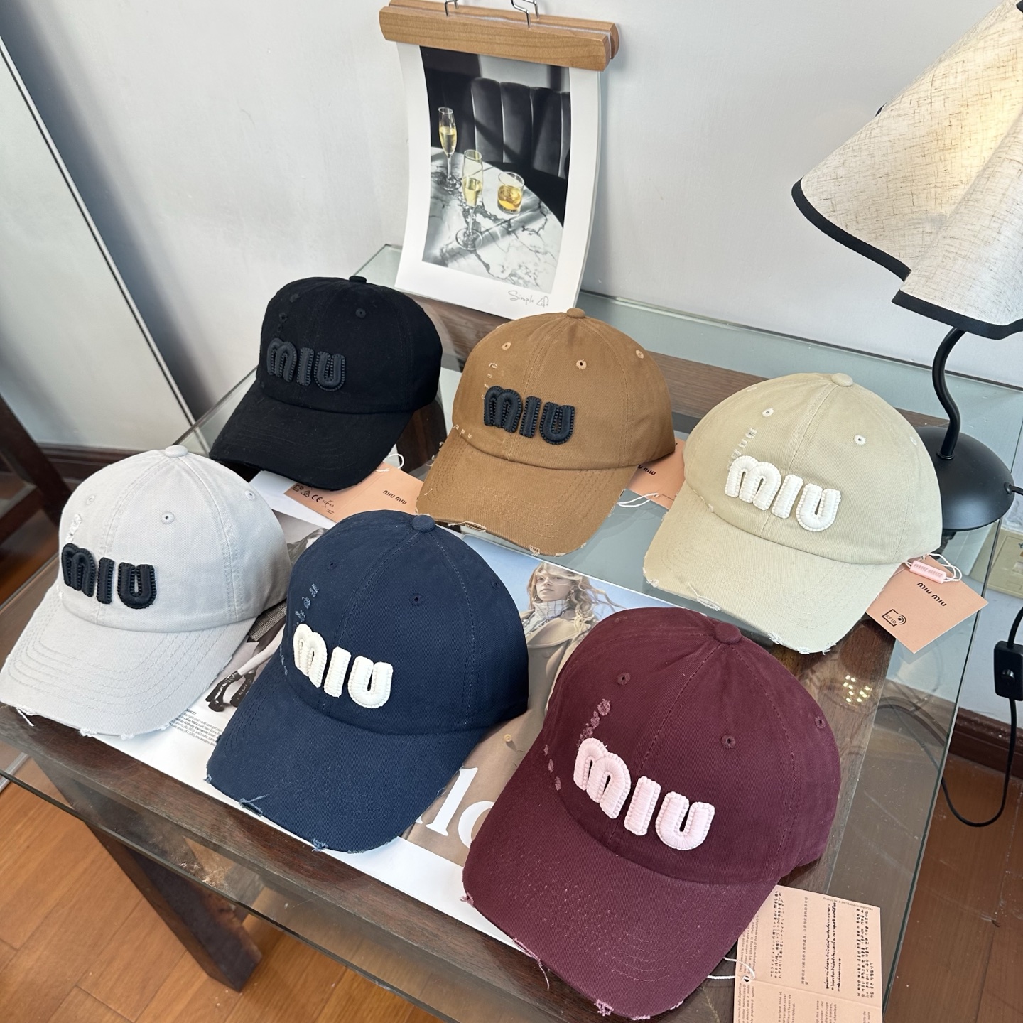谬谬miumiu 原单 新款棒球帽，正品开模订制，原版做工细致质量超赞！