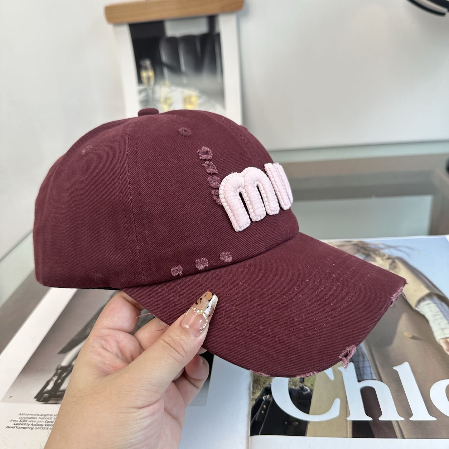 谬谬miumiu 原单 新款棒球帽，正品开模订制，原版做工细致质量超赞！