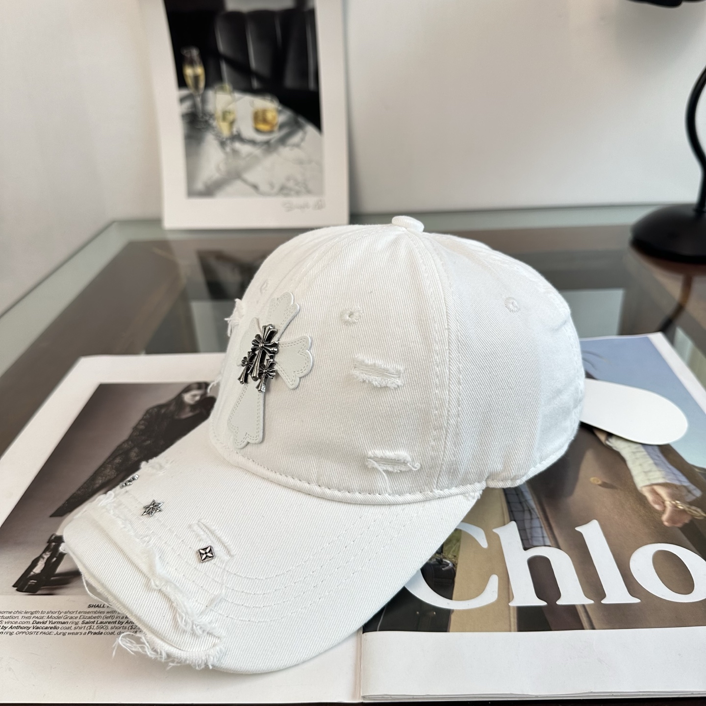 Chrome hearts 克罗心 新款十字架 高品质棒球帽，高端定制版！网红时尚博主同款！墙裂推荐！质量巨好！谁戴谁好