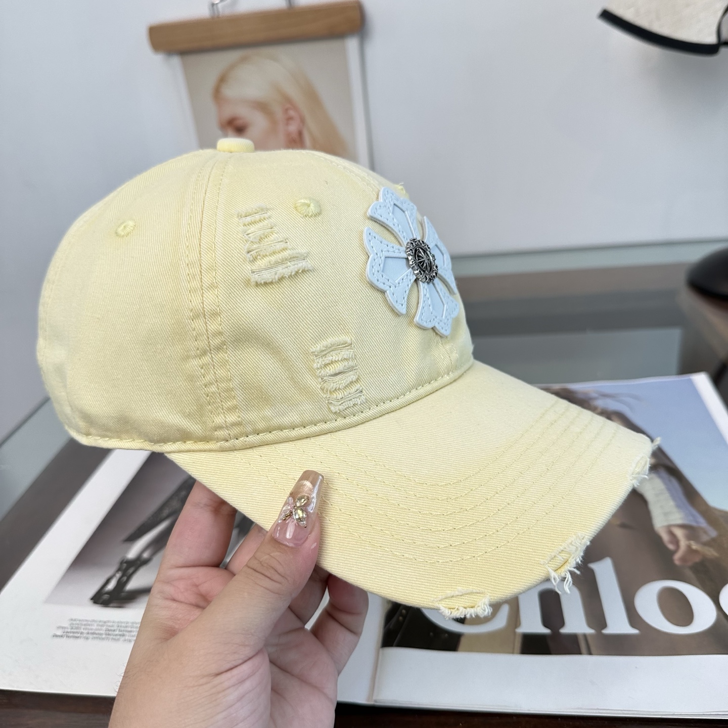 Chrome hearts 克罗心 新款十字架 高品质棒球帽，高端定制版！网红时尚博主同款！墙裂推荐！质量巨好！谁戴谁好