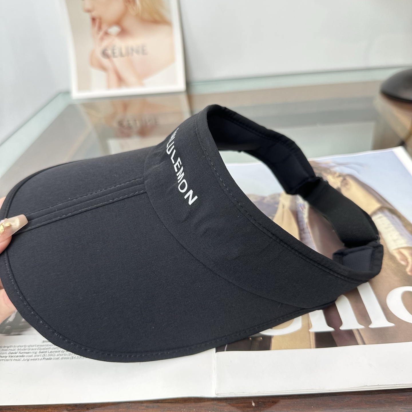 lululemon 防晒空顶帽子女夏季时尚大帽 檐遮阳帽防紫外线女