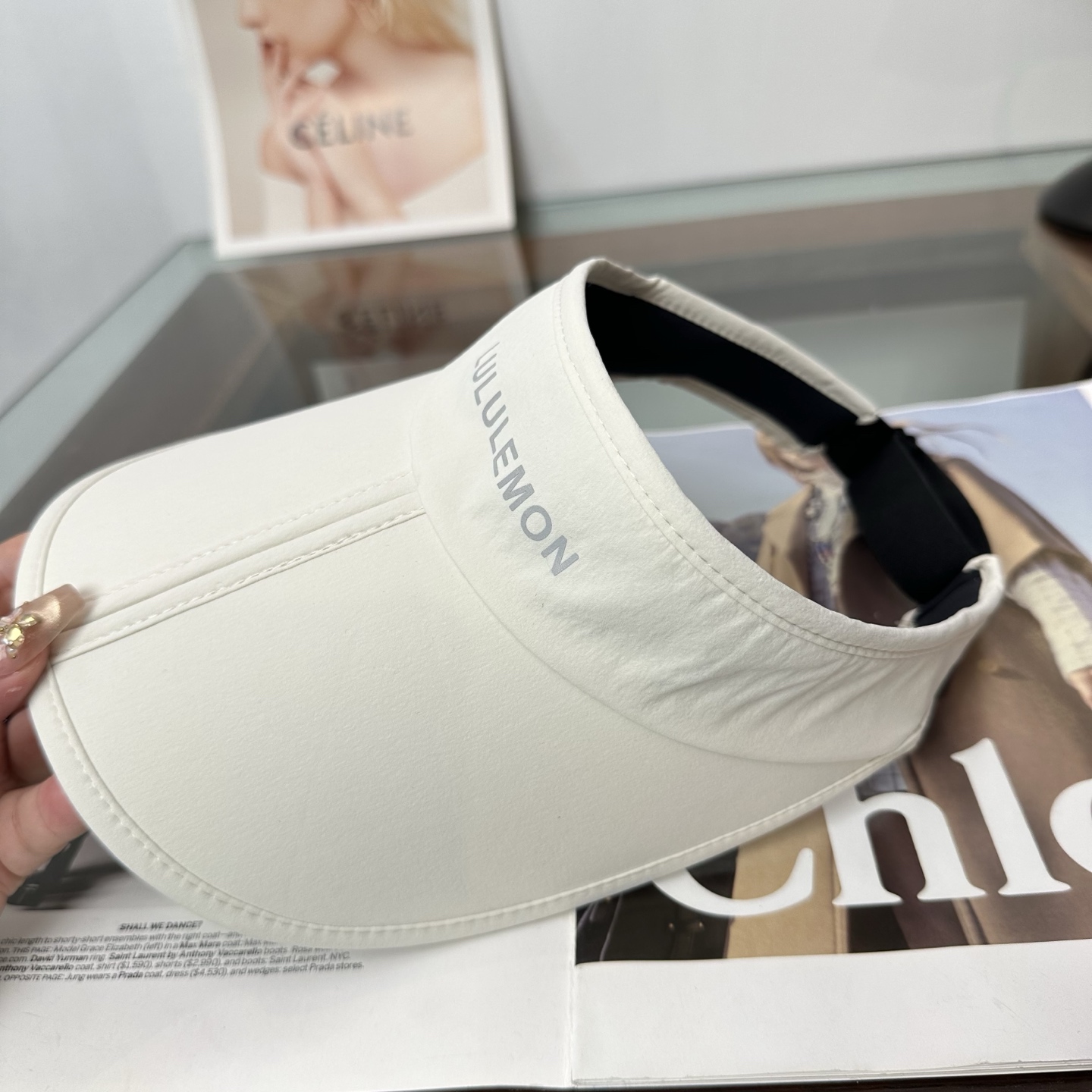 lululemon 防晒空顶帽子女夏季时尚大帽 檐遮阳帽防紫外线女