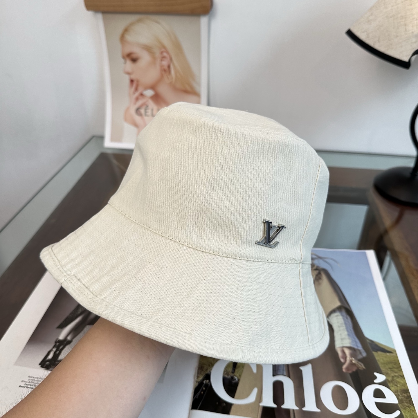 LV 2026新款可遮阳帽女透气渔夫帽 度假旅游拍照时尚搭子