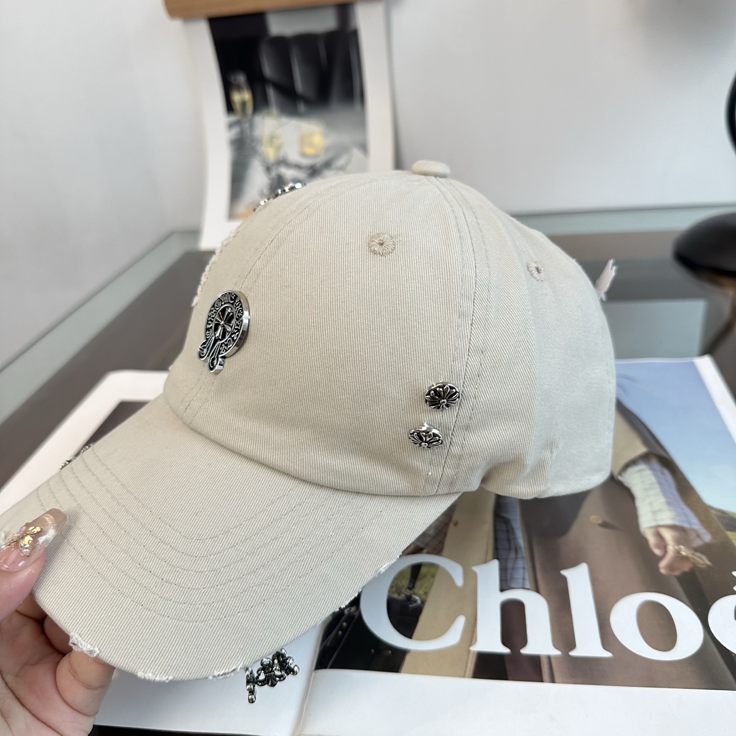 Chrome hearts 克罗心 新款十字架 高品质棒球帽，高端定制版！网红时尚博主同款！墙裂推荐！质量巨好！谁戴谁好