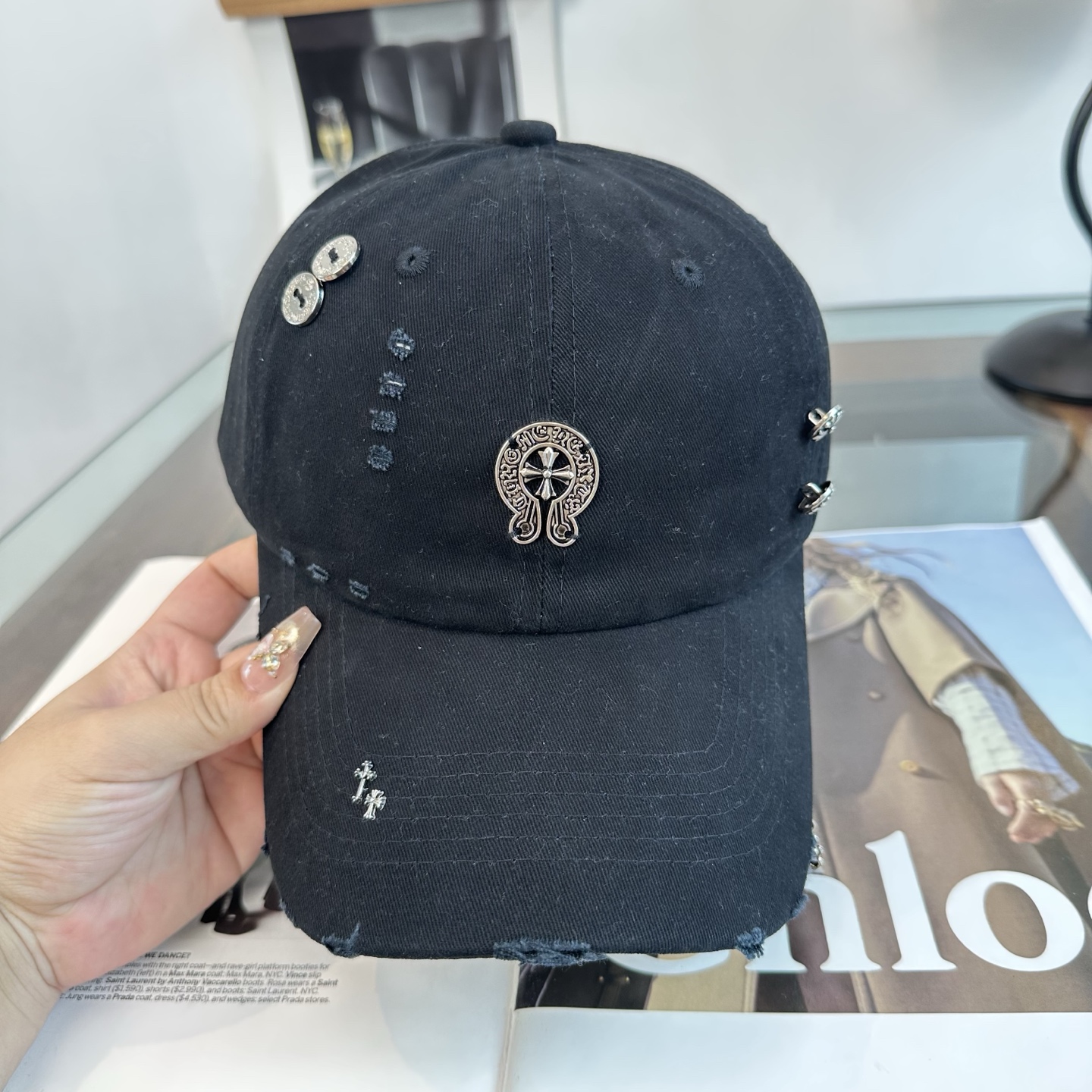 Chrome hearts 克罗心 新款十字架 高品质棒球帽，高端定制版！网红时尚博主同款！墙裂推荐！质量巨好！谁戴谁好