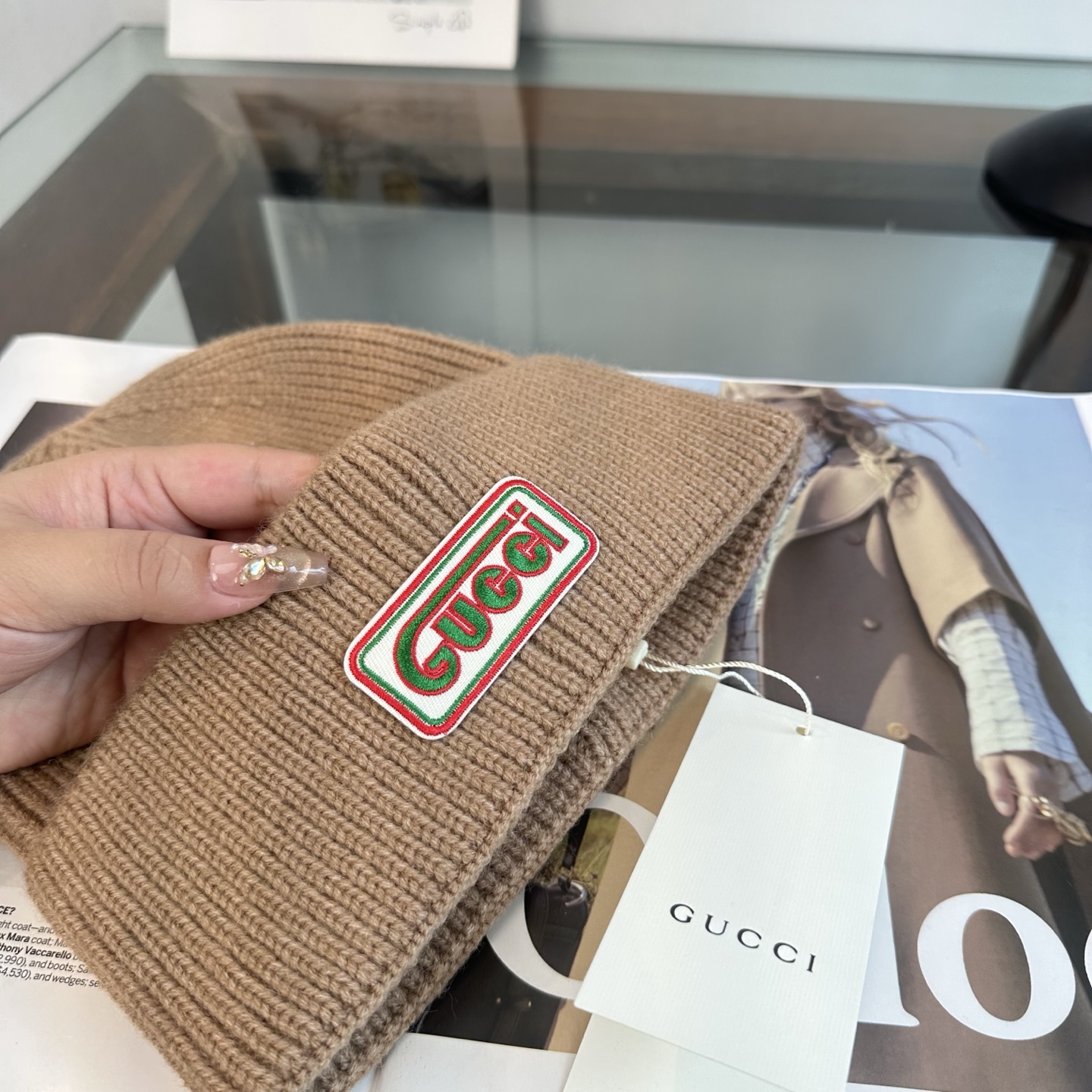 GUCCI古奇👒 秋冬新款针织毛线帽，超火爆💖质感一流，出街超好搭配！减龄神器