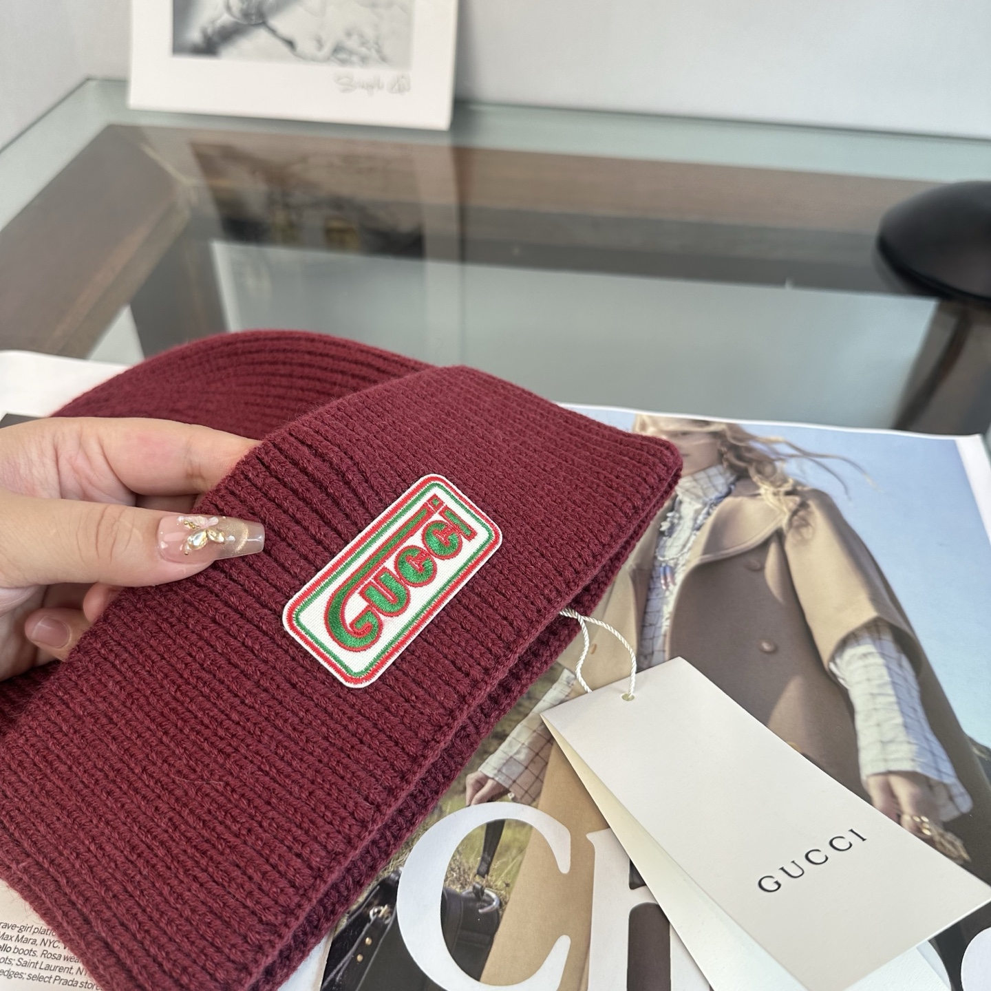 GUCCI古奇  👒 秋冬新款针织毛线帽，超火爆💖质感一流，出街超好搭配！减龄神器