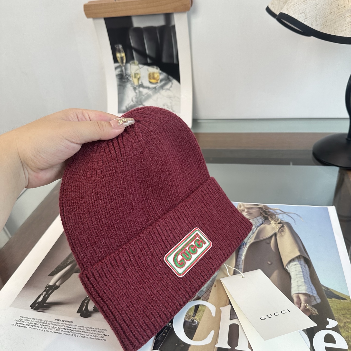 GUCCI古奇  👒 秋冬新款针织毛线帽，超火爆💖质感一流，出街超好搭配！减龄神器