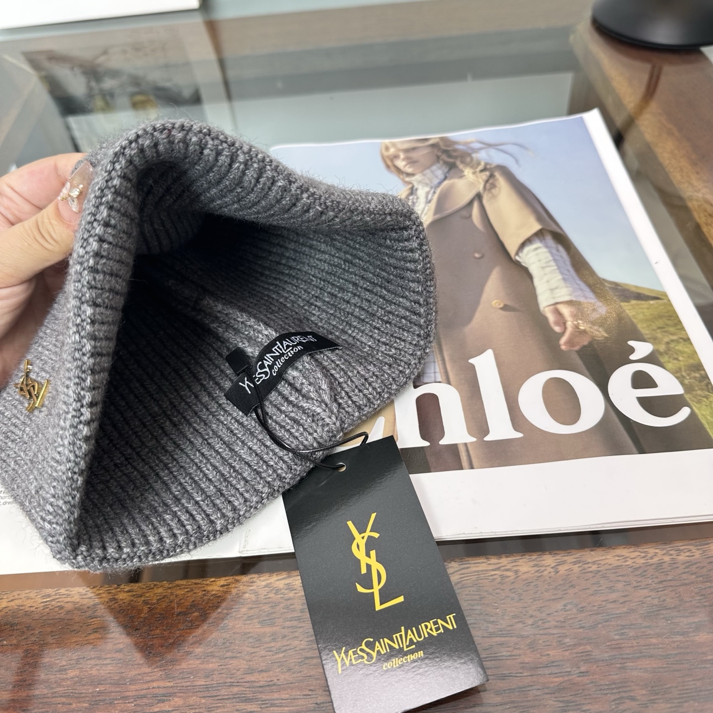 圣罗兰 秋冬新款针织毛线帽，超火爆💖质感一流，出街超好搭配！减龄神器