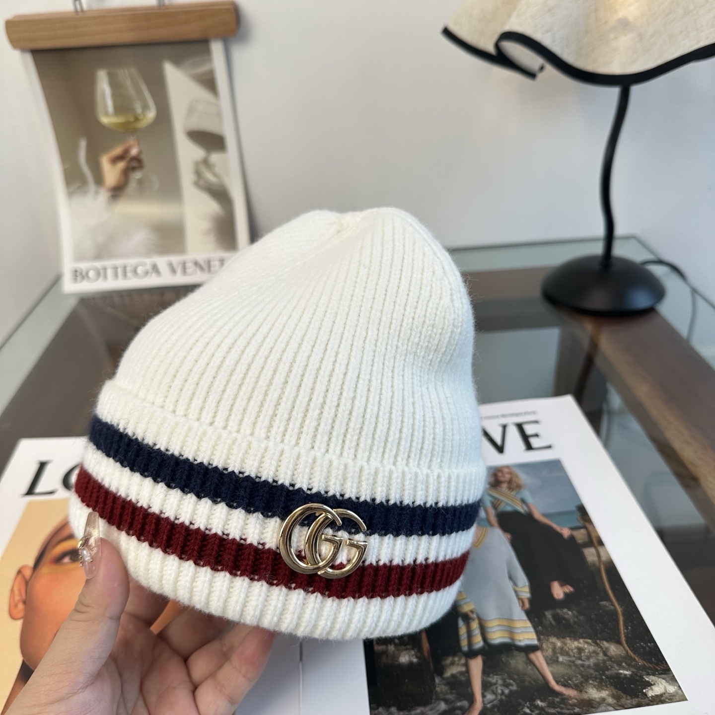 GUCCI 古奇 秋冬新款针织毛线帽，超火爆💖质感一流，出街超好搭配！减龄神器