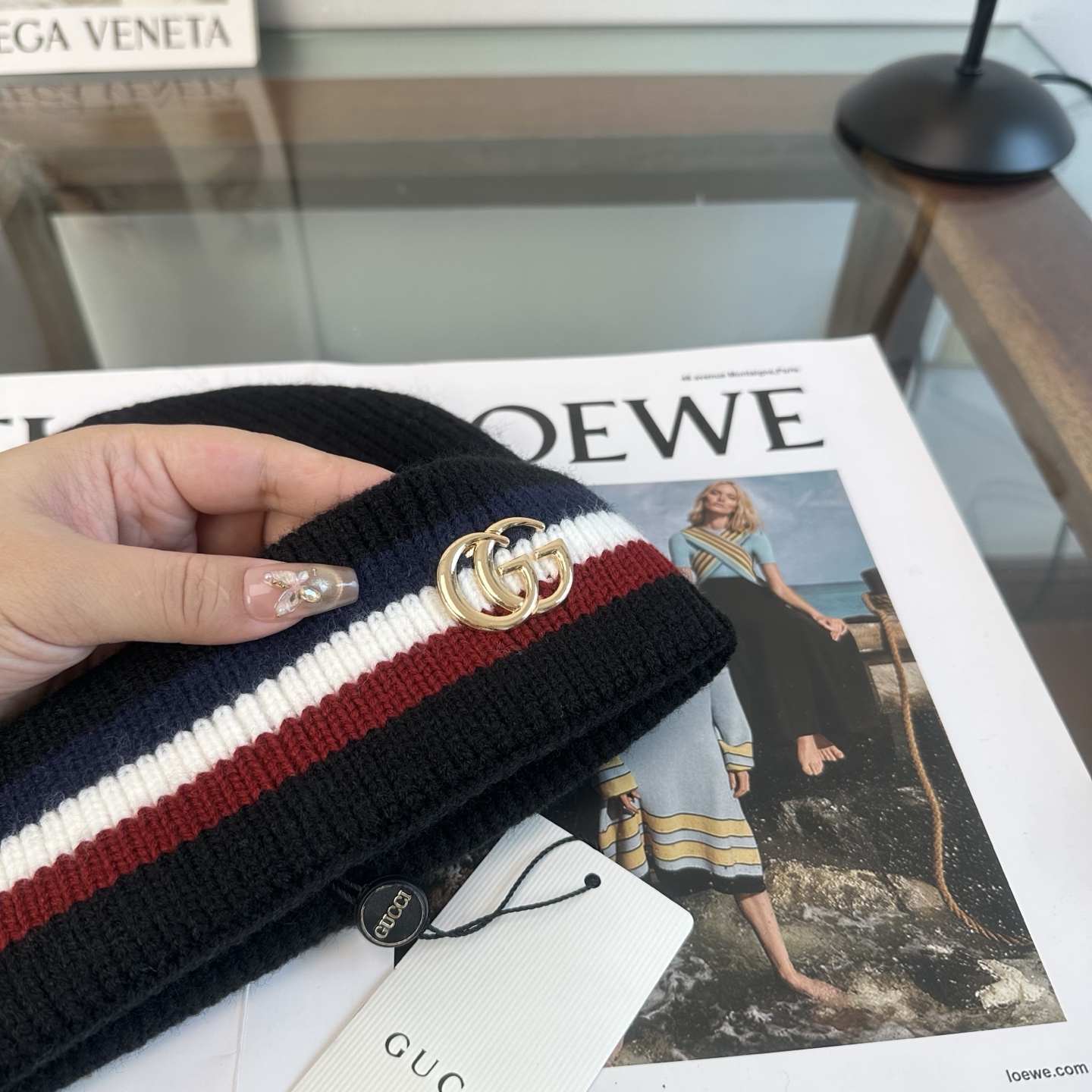GUCCI 古奇 秋冬新款针织毛线帽，超火爆💖质感一流，出街超好搭配！减龄神器