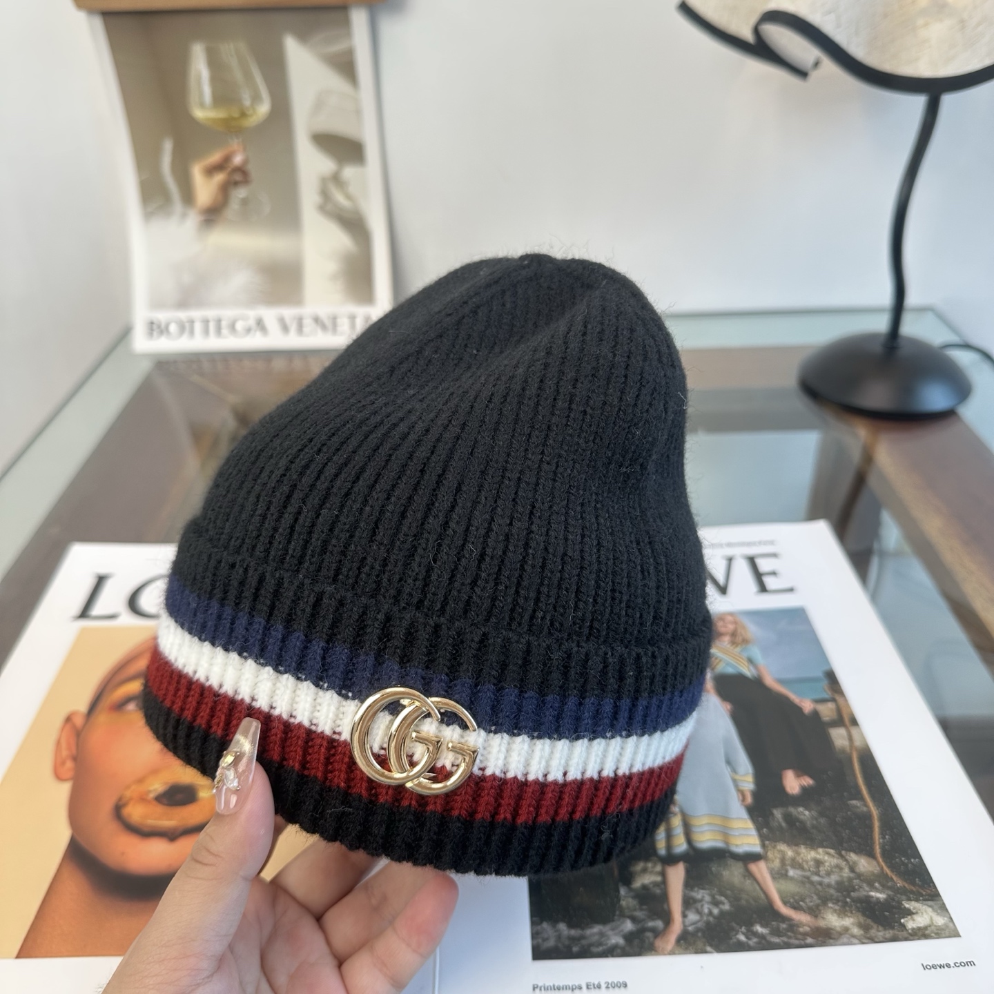 GUCCI 古奇 秋冬新款针织毛线帽，超火爆💖质感一流，出街超好搭配！减龄神器