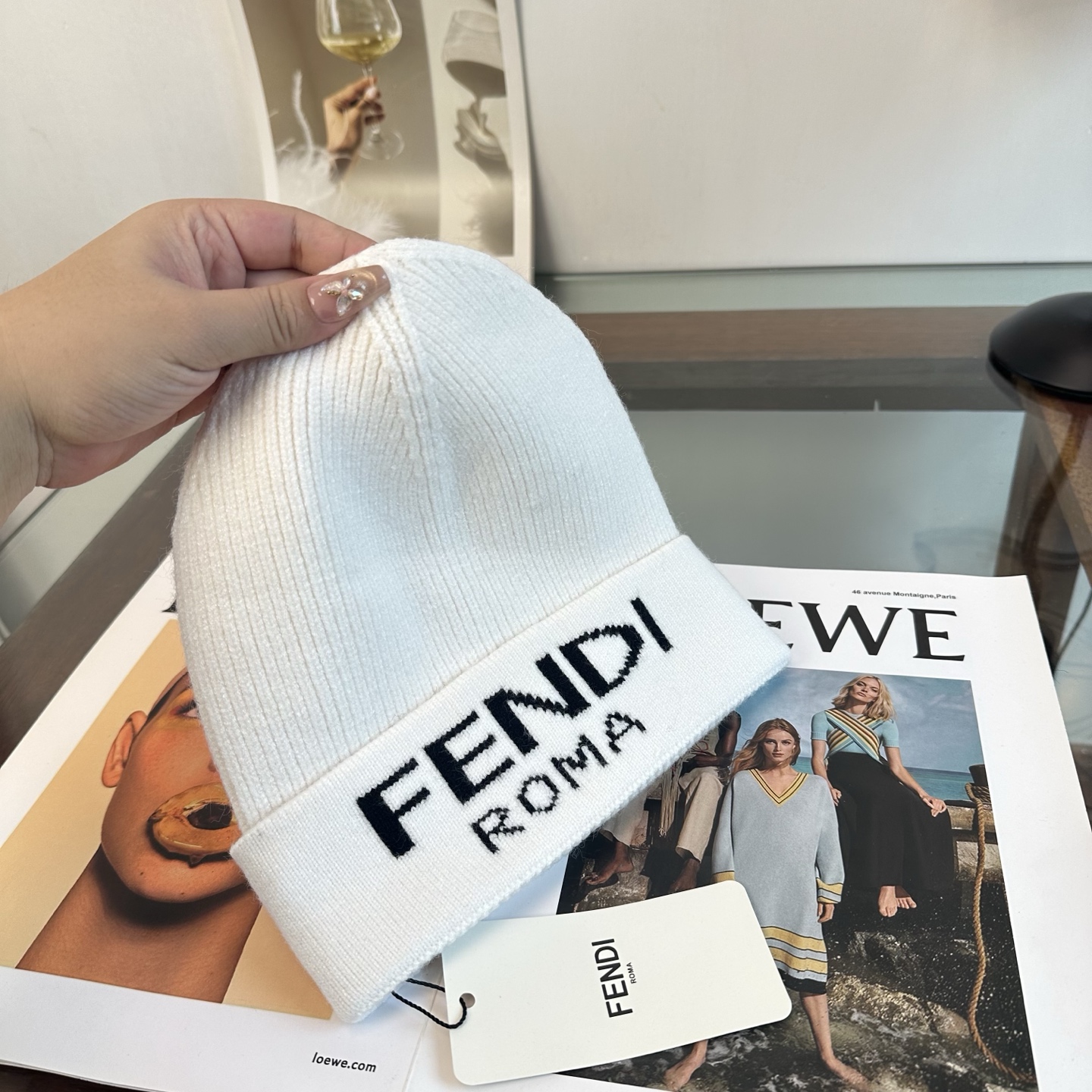 FENDI 芬迪 秋冬新款针织毛线帽，超火爆💖质感一流，出街超好搭配！减龄神器
