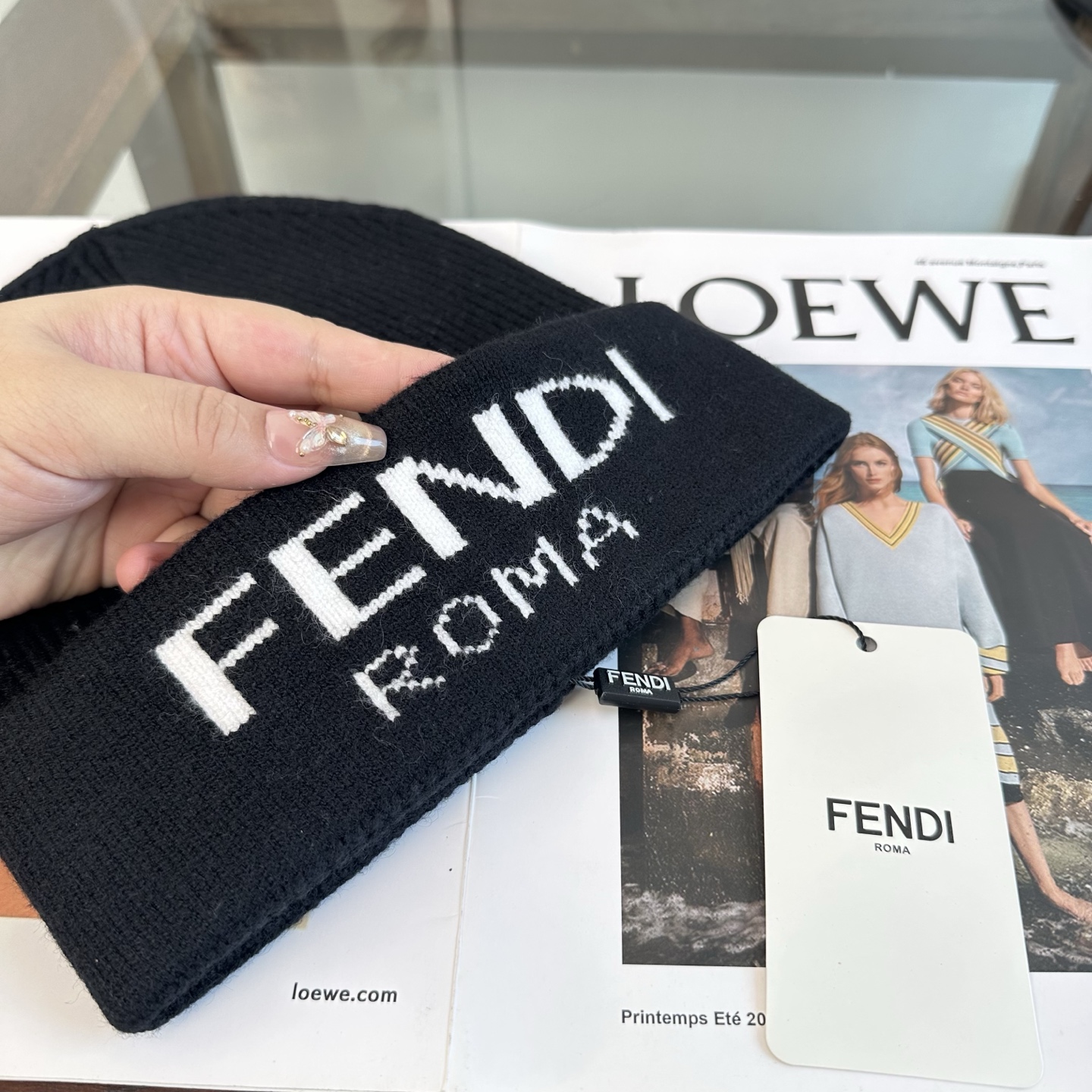 FENDI 芬迪 秋冬新款针织毛线帽，超火爆💖质感一流，出街超好搭配！减龄神器