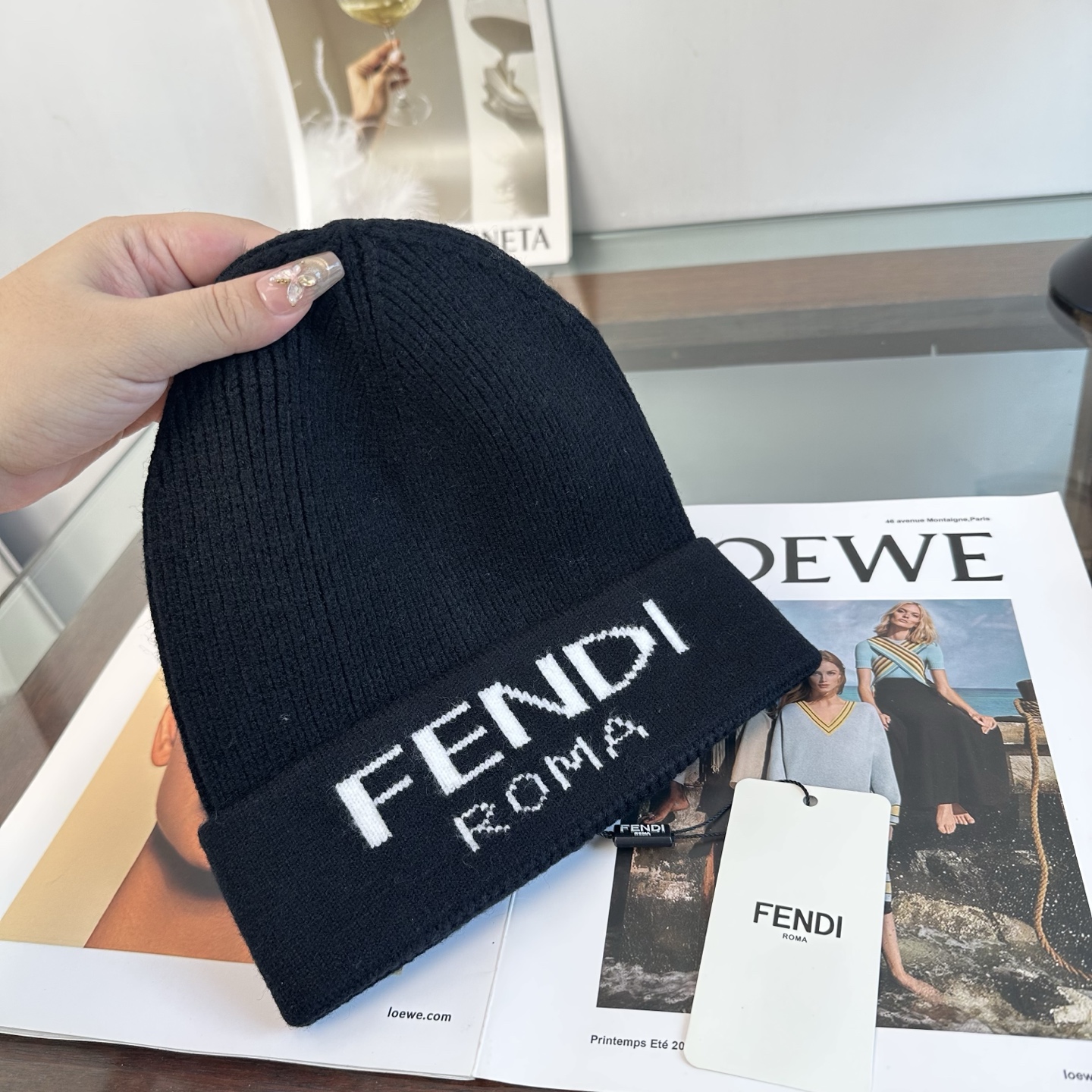 FENDI 芬迪 秋冬新款针织毛线帽，超火爆💖质感一流，出街超好搭配！减龄神器