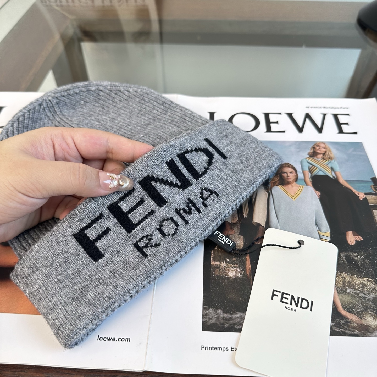 FENDI 芬迪 秋冬新款针织毛线帽，超火爆💖质感一流，出街超好搭配！减龄神器