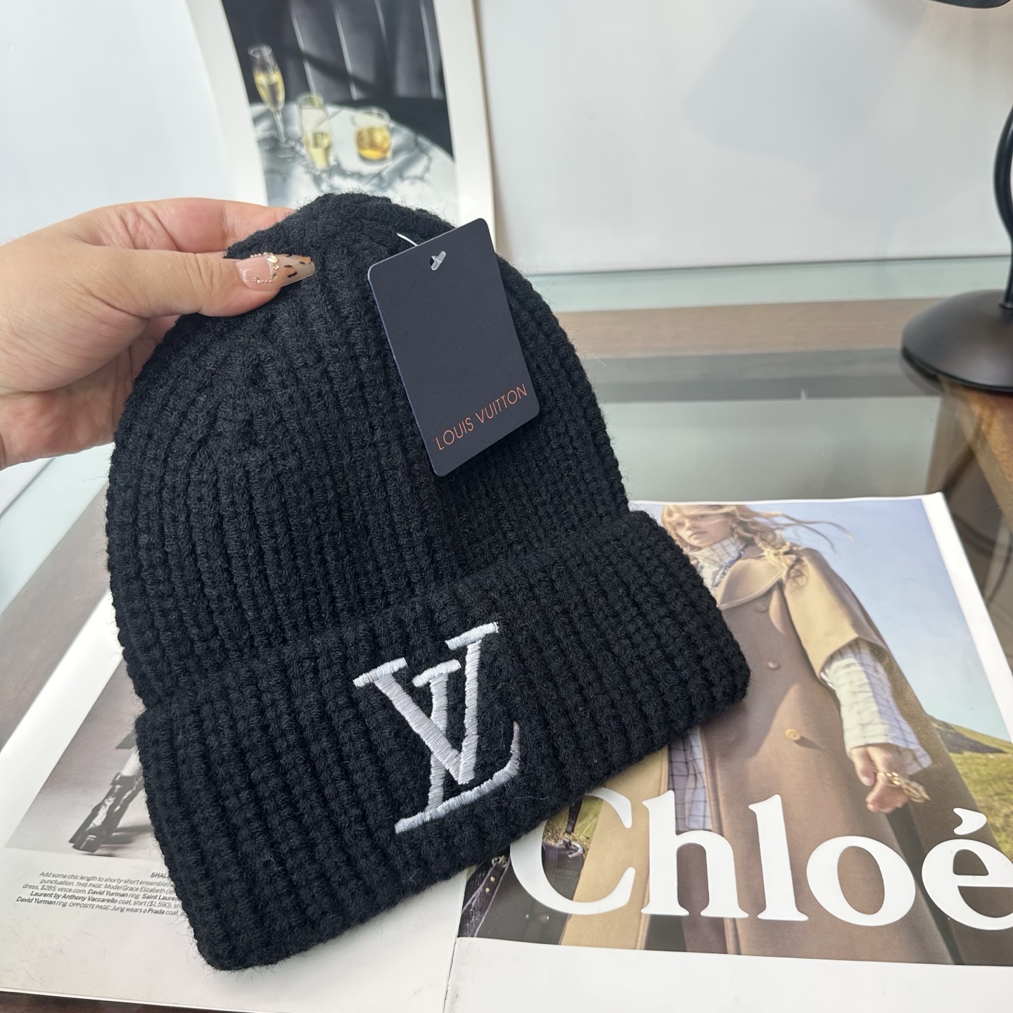 LV👒 秋冬新款针织毛线帽，超火爆💖质感一流，出街超好搭配！减龄神器