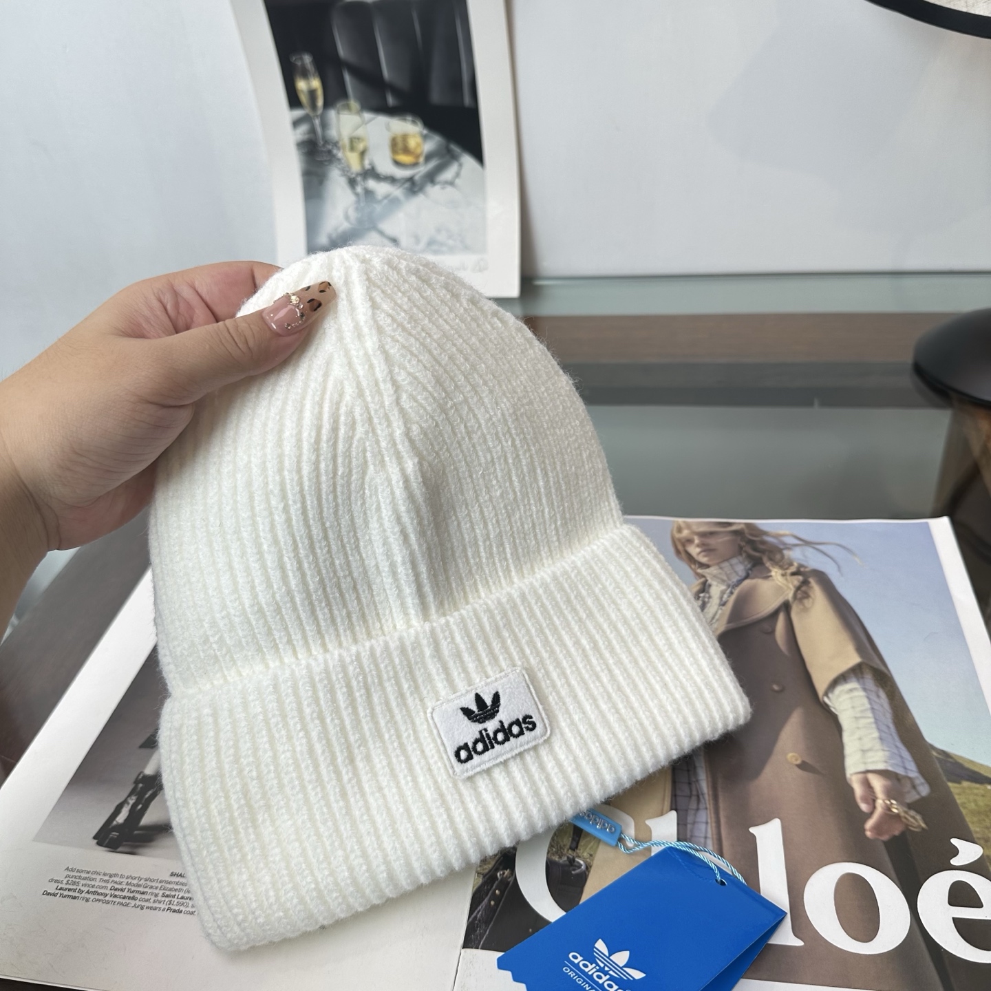 阿迪达斯 👒 秋冬新款针织毛线帽，超火爆💖质感一流，出街超好搭配！减龄神器