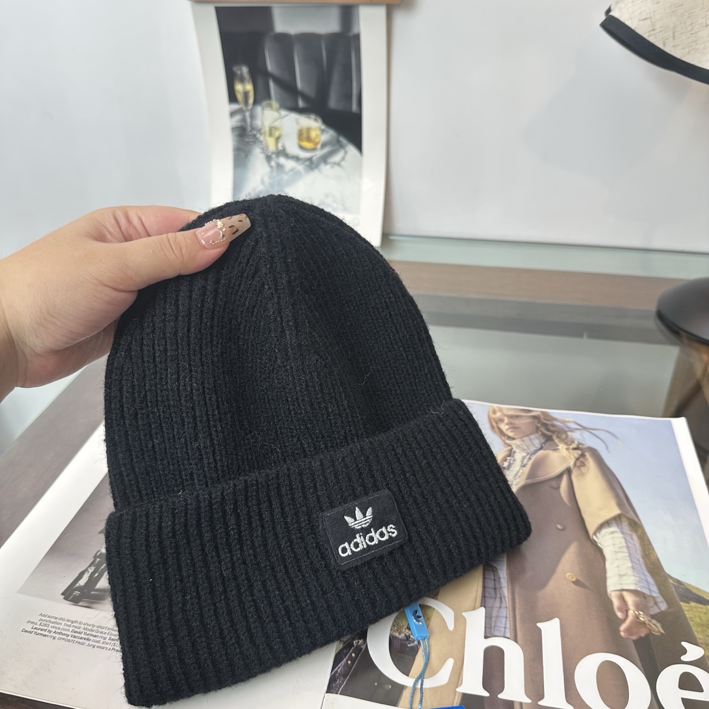 阿迪达斯 👒 秋冬新款针织毛线帽，超火爆💖质感一流，出街超好搭配！减龄神器