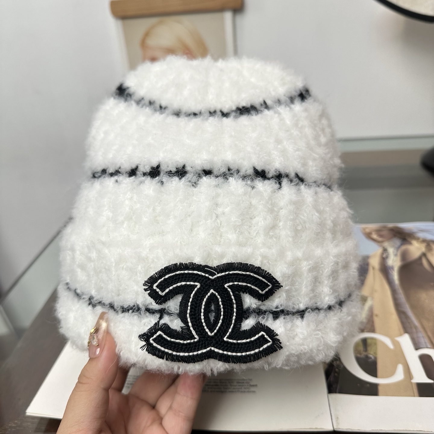 CHANEL香奈儿 秋冬新款针织毛线帽，超火爆💖质感一流，出街超好搭配！减龄神器