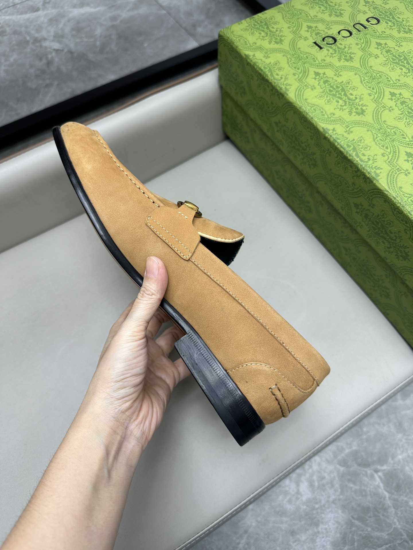 Gucci 古驰古奇 スタイリッシュな皮靴 - インポートデニム使用