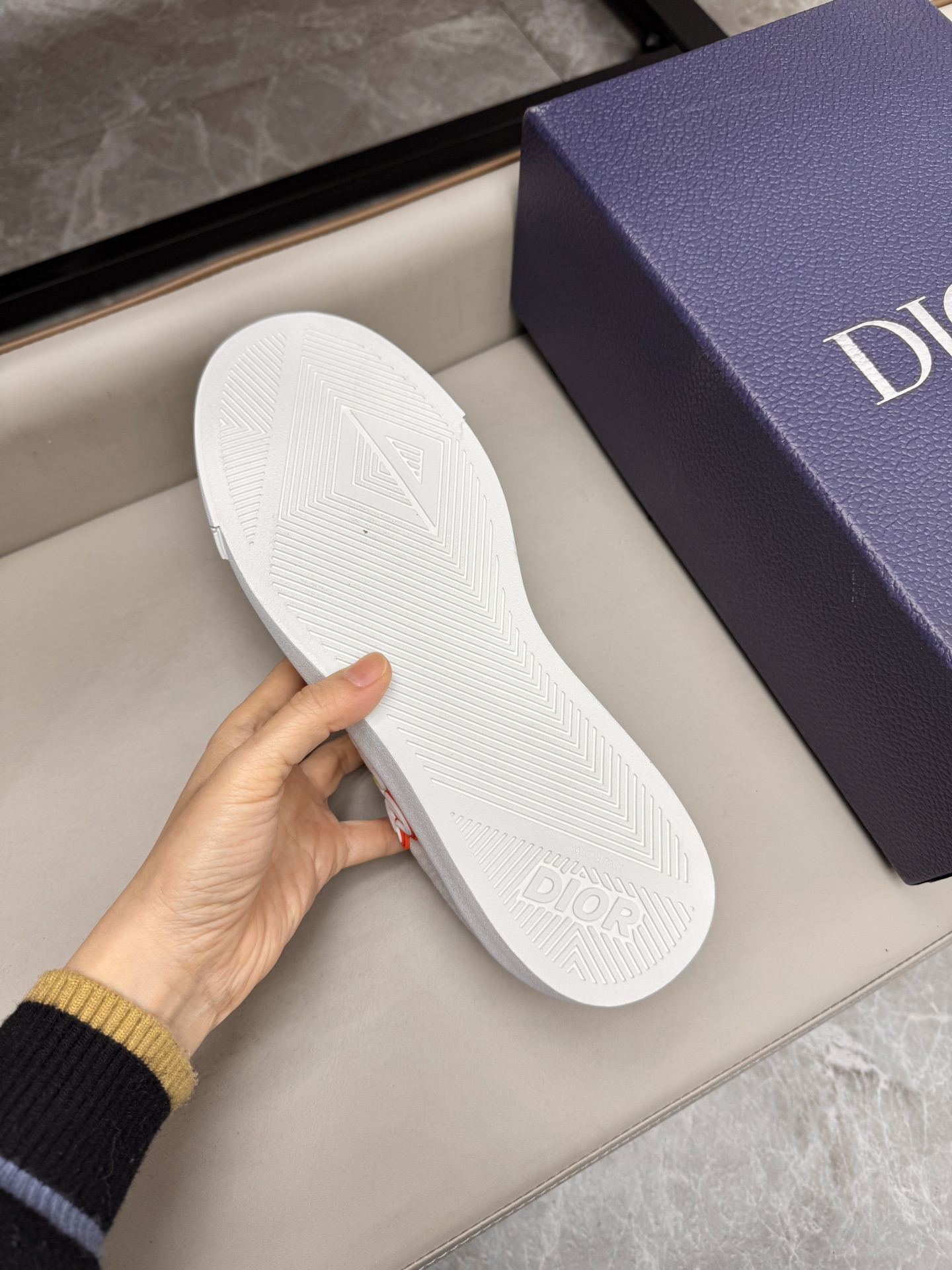 Dior CD Diamond White Leather Sneakers, Luxurious Design & Comfort 9 i1741429831120 4552 0 8