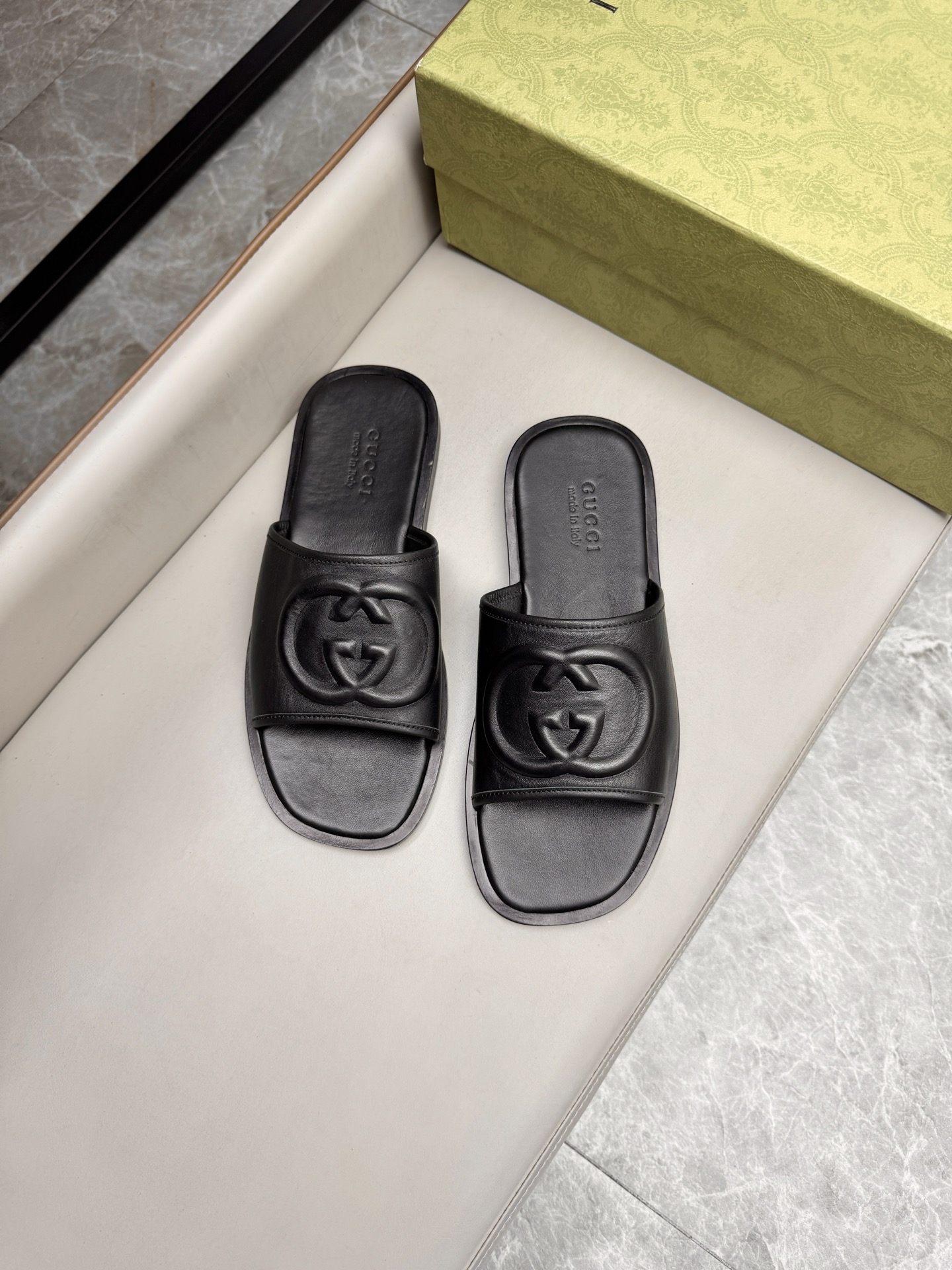 Gucci Leather Slides with Interlocking G - Luxurious Comfort, Sizes 38-46 4 i1742735721772 2805 0 3