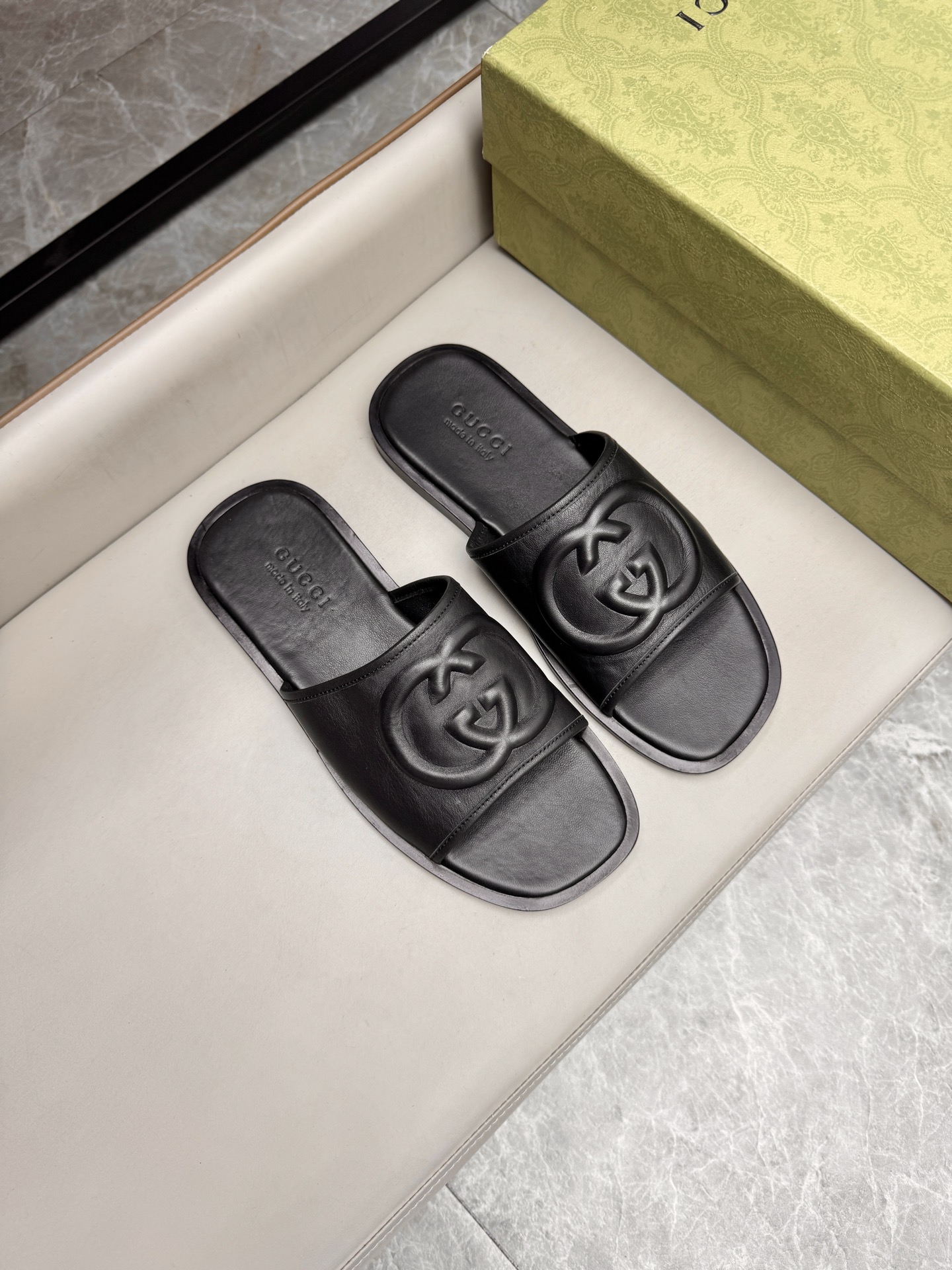Gucci Leather Slides with Interlocking G - Luxurious Comfort, Sizes 38-46 1 i1742735721797 6152 0 0