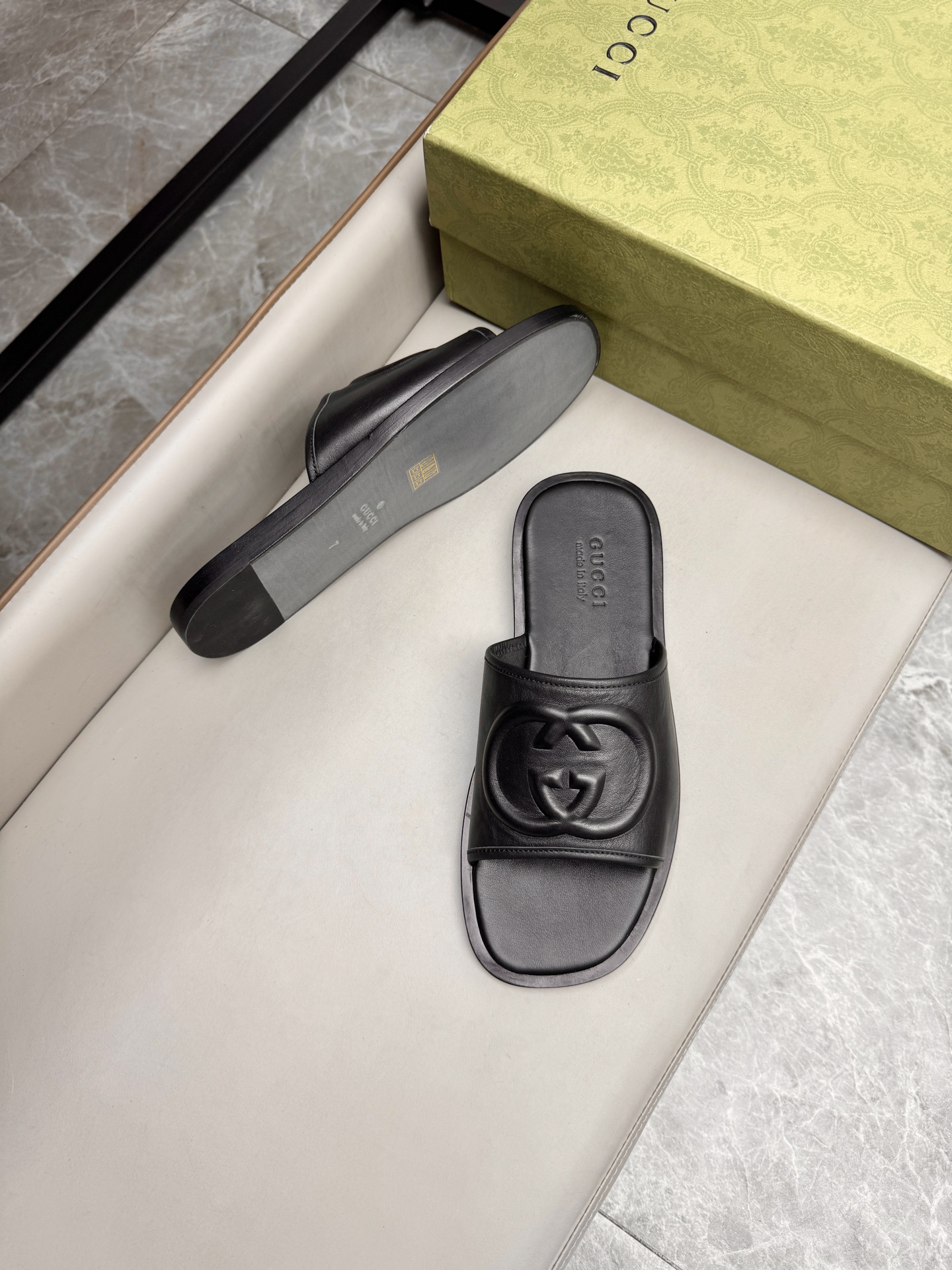 Gucci Leather Slides with Interlocking G - Luxurious Comfort, Sizes 38-46 3 i1742735722641 4928 0 2