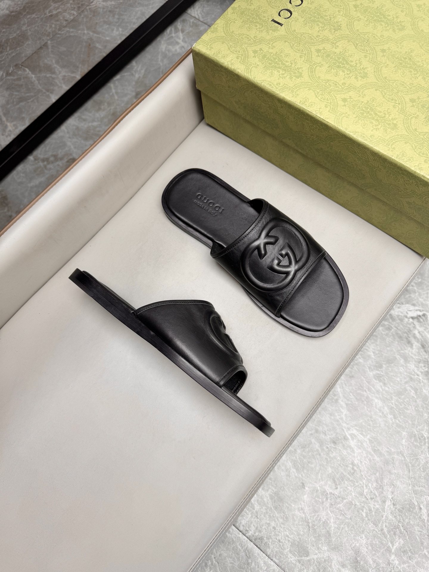 Gucci Leather Slides with Interlocking G - Luxurious Comfort, Sizes 38-46 2 i1742735722657 3181 0 1