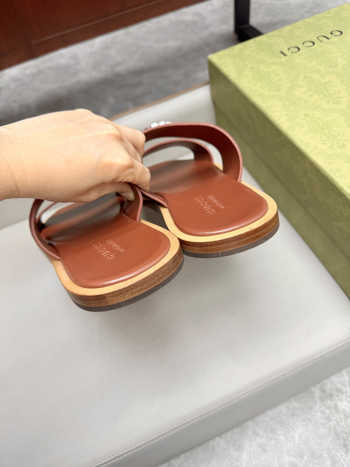 Gucci Leather Slides with Interlocking G - Stylish and Comfortable Sandals 5 i1742736159352 3506 0 4