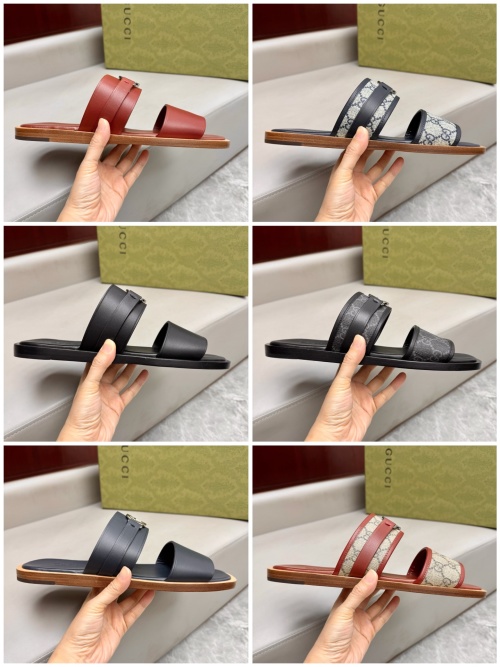 Gucci Leather Slides Sandals Comfortable and Luxury, High-end Fashion 12 Gucci Leather Slides Sandals Comfortable and Luxury, High-end Fashion