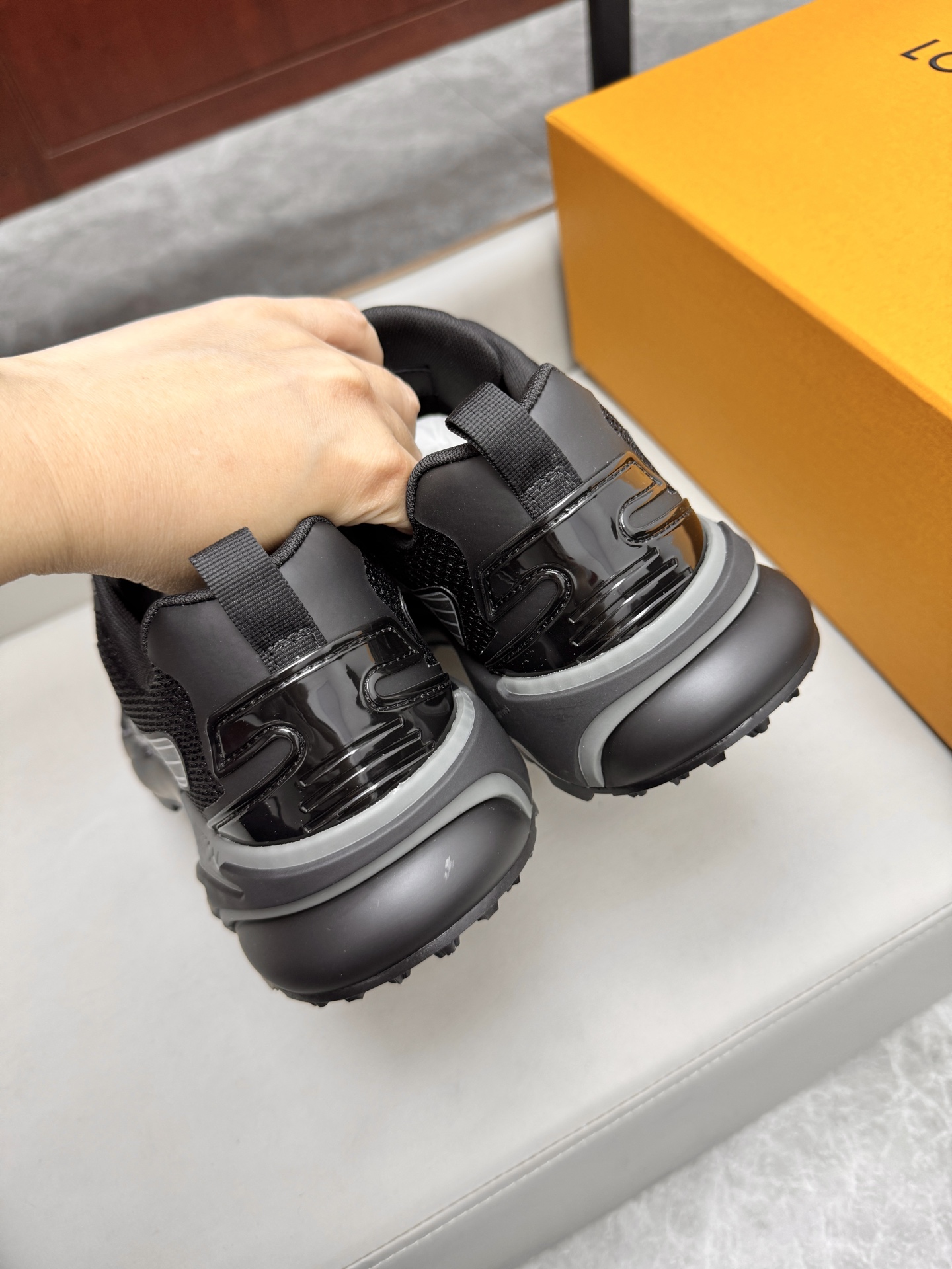 Louis Vuitton Black Leather and Mesh Runner Sneakers for Men, Size 39-44 6 i1742983871869 3383 0 4