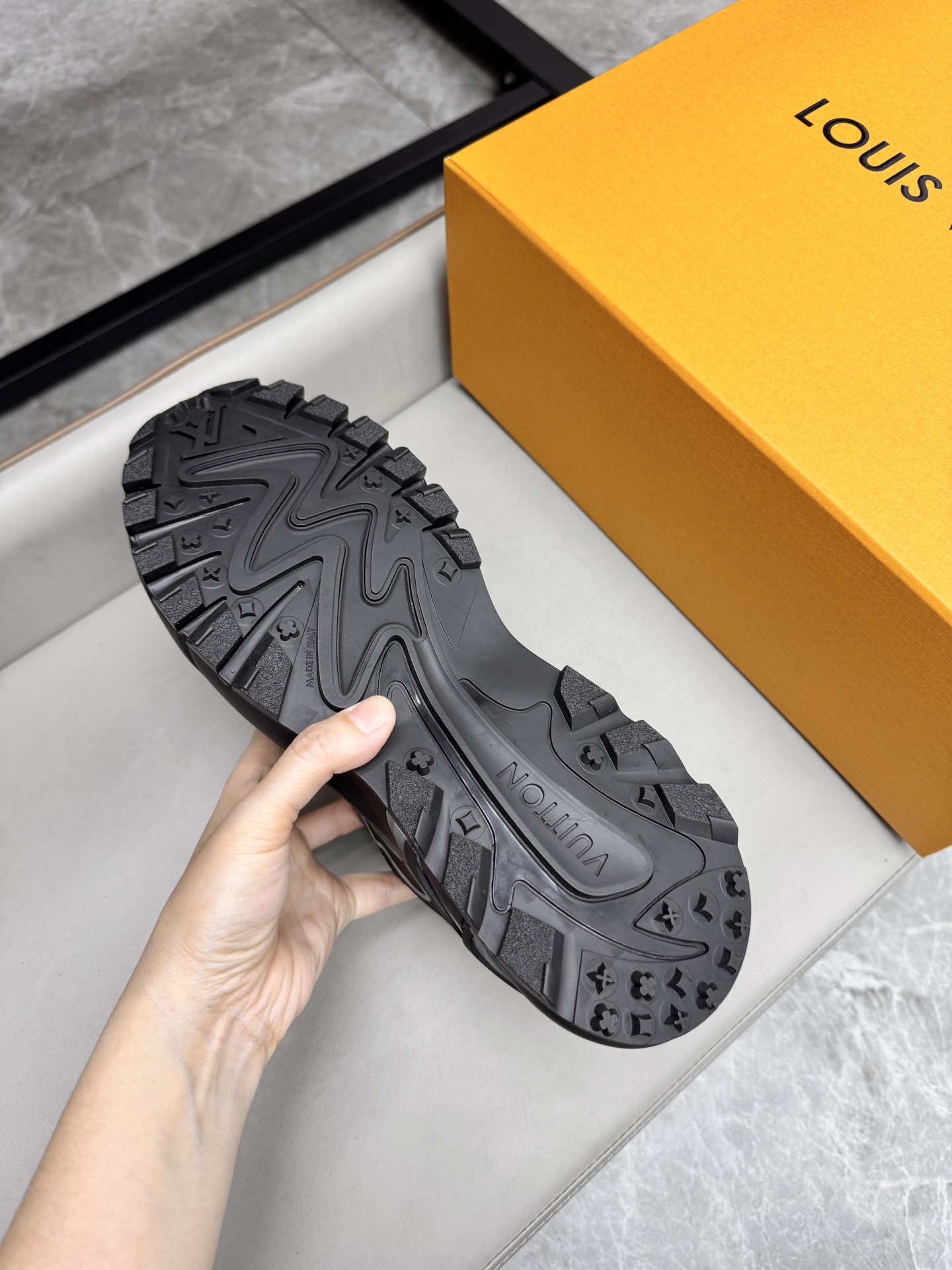 Louis Vuitton Black Leather and Mesh Runner Sneakers for Men, Size 39-44 10 i1742983872382 6508 0 8
