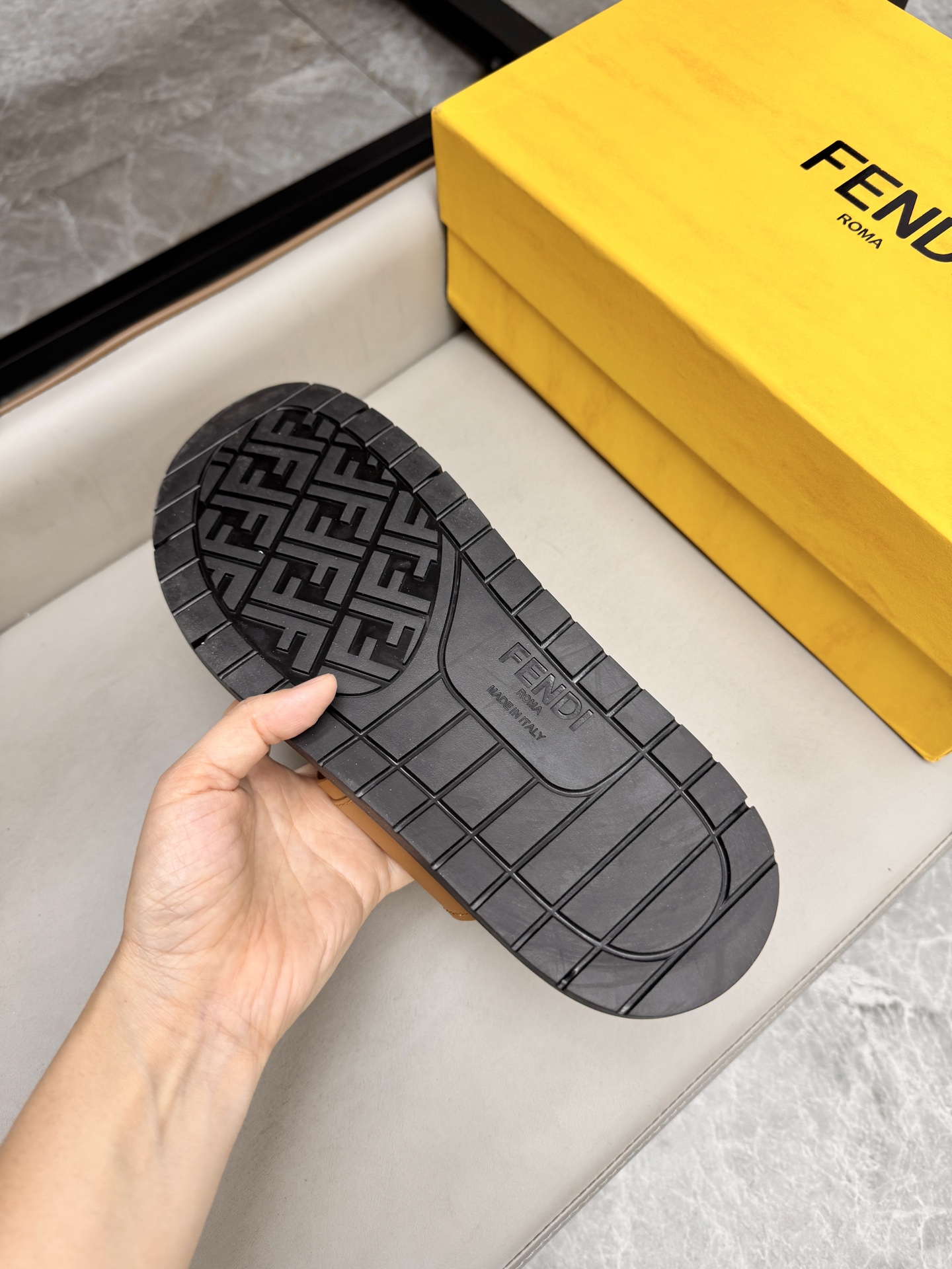 Fendi Roma Leather Slides - Designer Slip-Ons for Men - Size 38-45 9 i1743073369062 7881 0 8