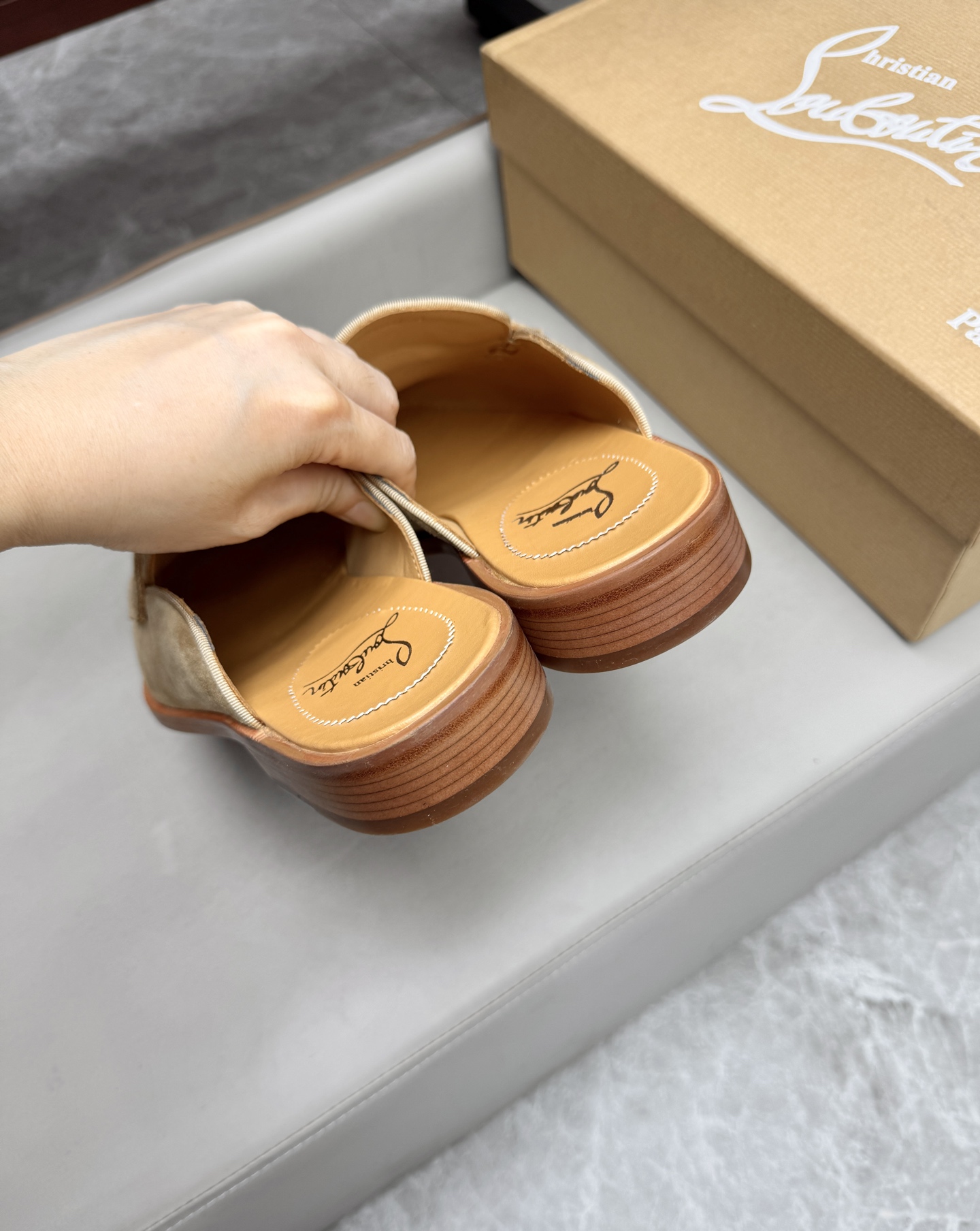 Christian Louboutin Men's Suede Leather Summer Slides | Sizes 39-44 6 i1744292870838 273 0 4