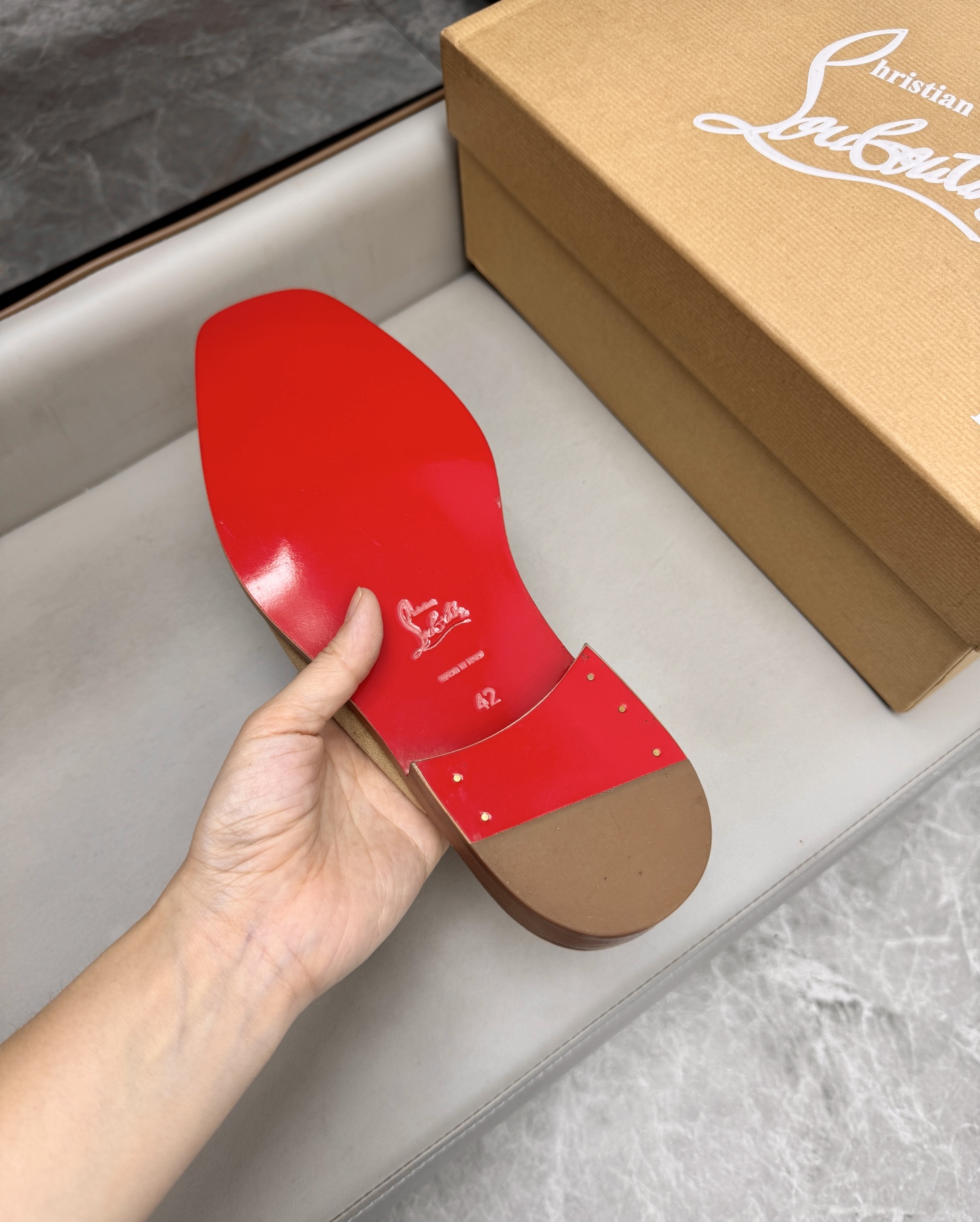 Christian Louboutin Men's Suede Leather Summer Slides | Sizes 39-44 10 i1744292870838 5946 0 8