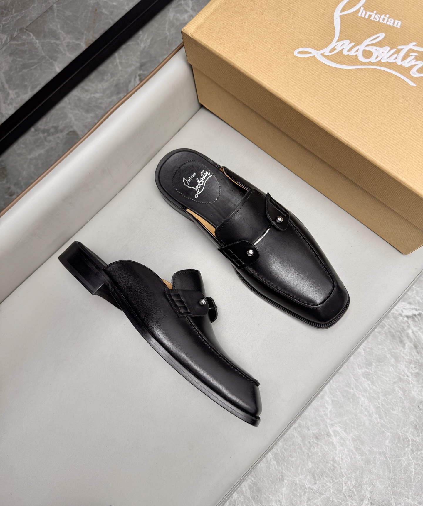 Christian Louboutin Men's Leather Summer Mules - Stylish & Comfortable 2 i1744294092123 5516 0 1