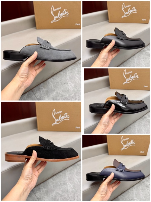 Christian Louboutin Men's Leather Summer Loafer Slides and Sandals 12 Christian Louboutin Men's Leather Summer Loafer Slides and Sandals